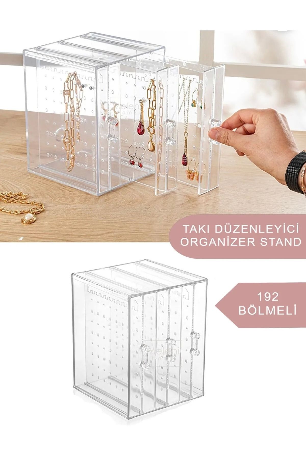 İthal 3 Çekmeceli Takı Aksesuar Bijuteri Küpe Düzenleyici Organizer, Düzenleyici