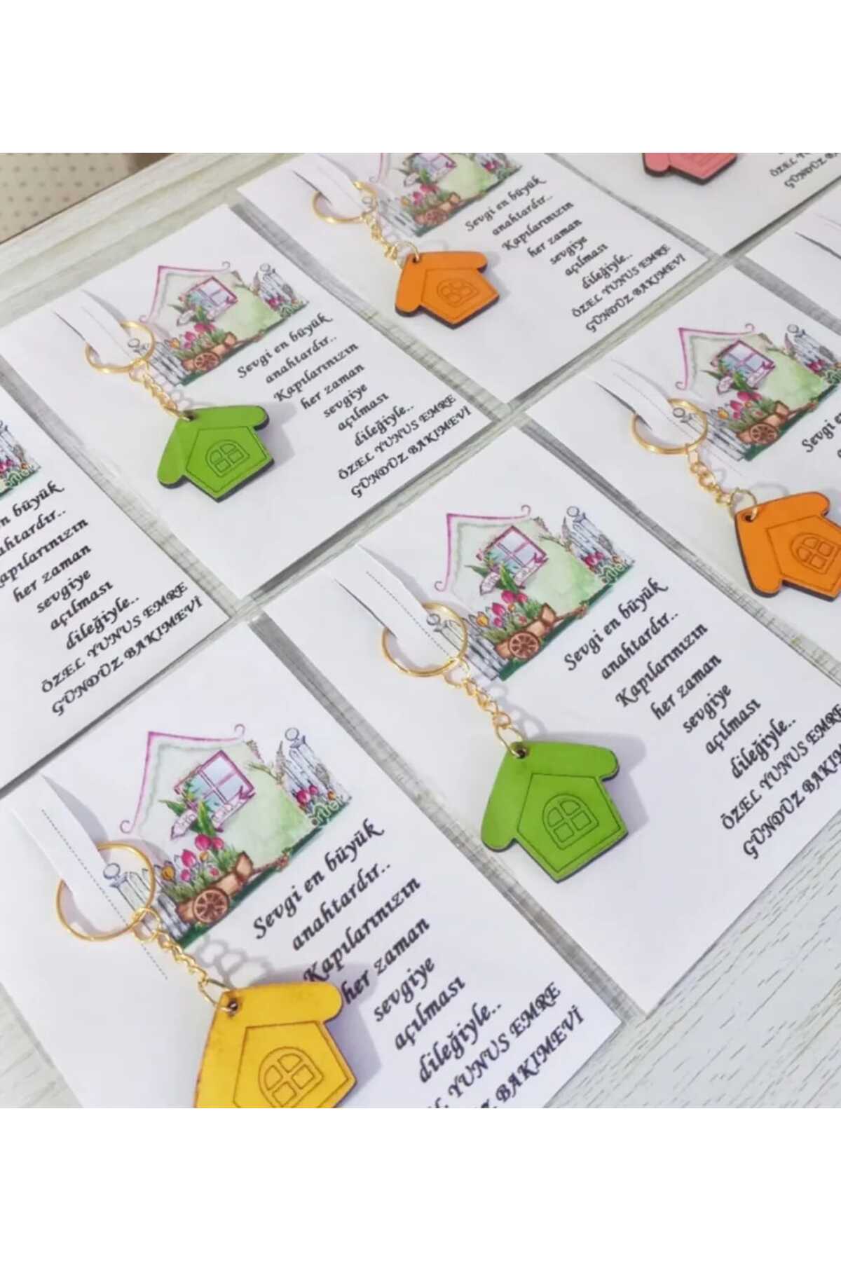 Wooden Keychain Women's Day gift 20 pieces