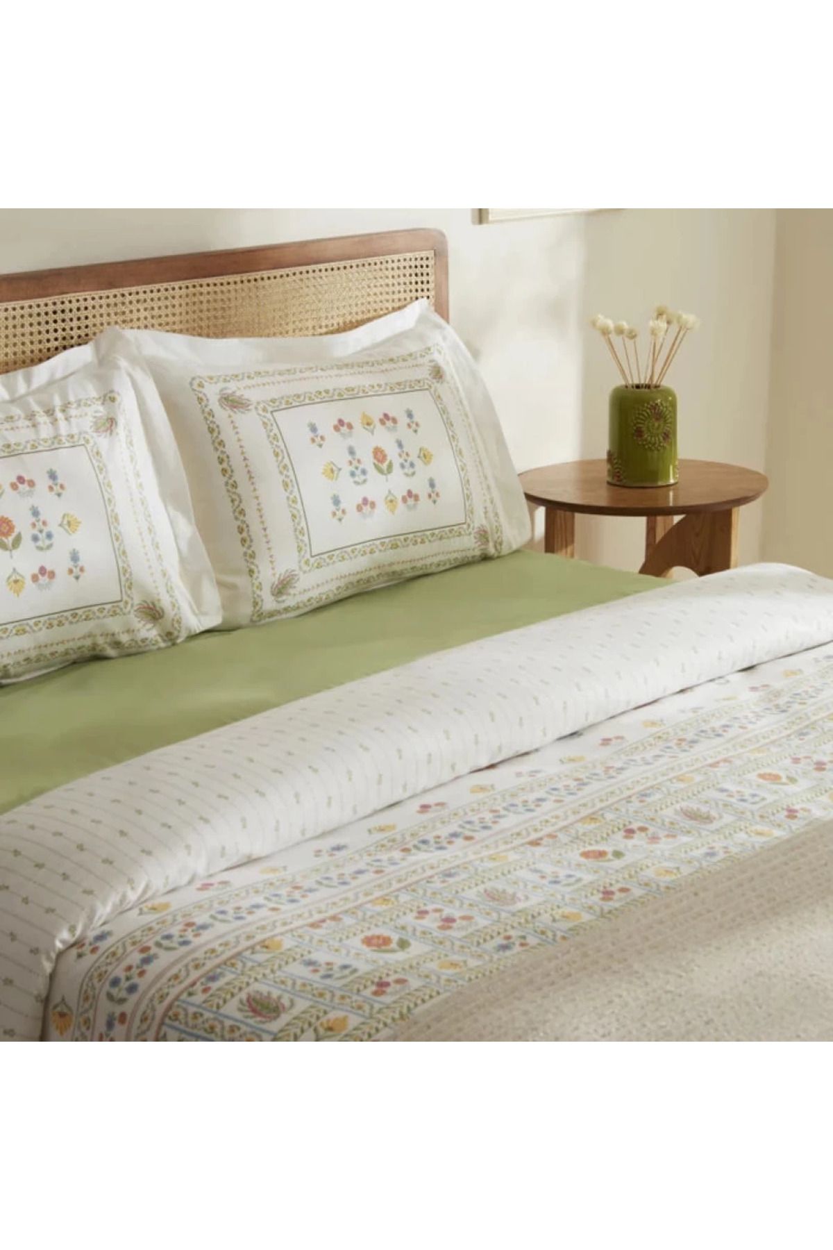 Karaca-Home Arty 100% Baumwolle Doppelbett Bettwäsche und Decken Set 4