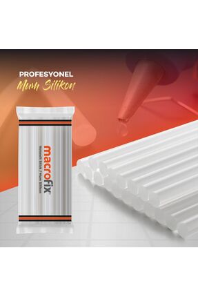 REMSAN YAPIMARKET Makrofix  Kalın Mum Silikon  çubuk 11mm  30cm 1 Kg  Şeffaf