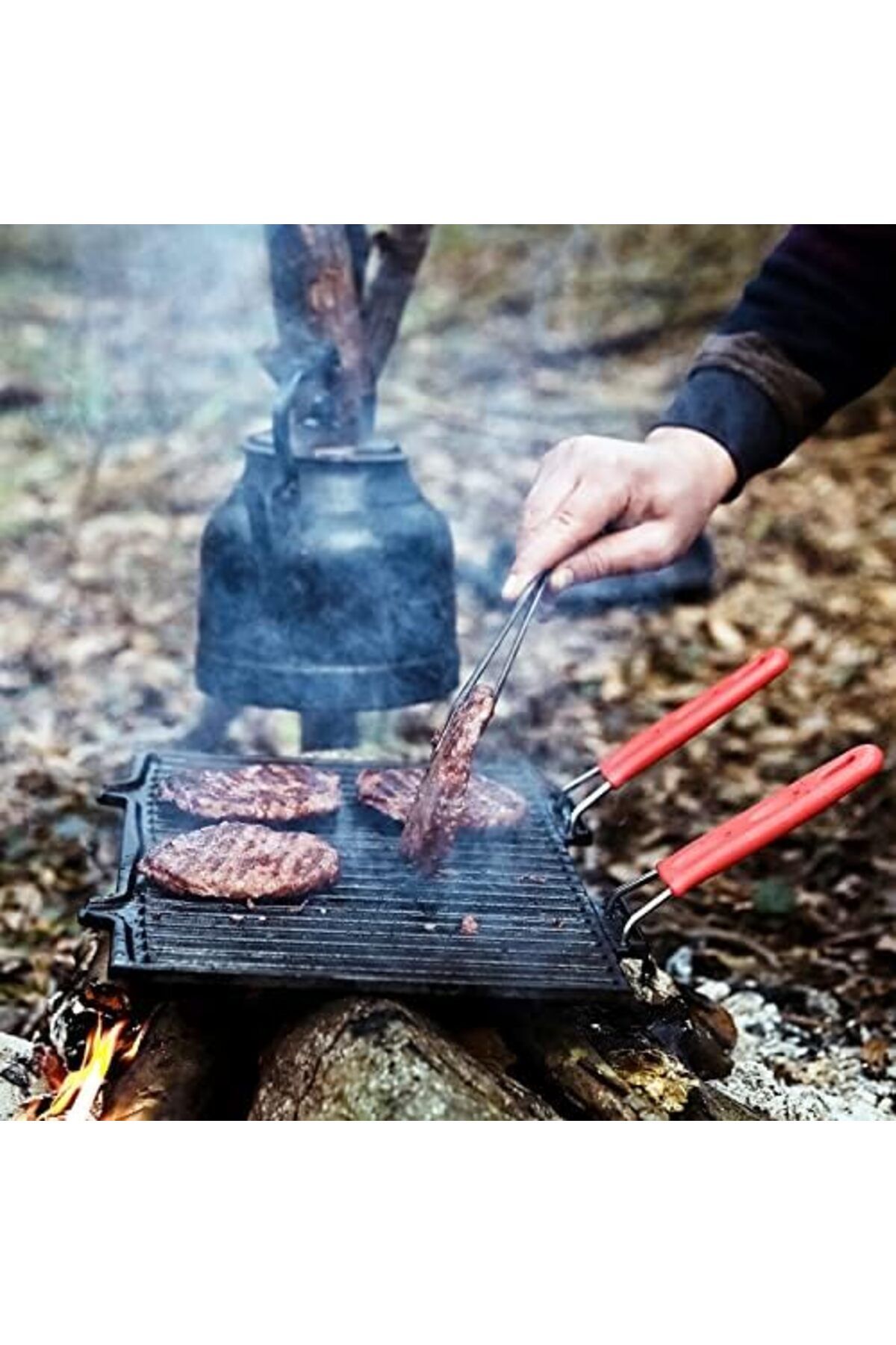 STOREMAX-0.7 cm Silicone Handle, Grill and Barbecue Metal Set 2