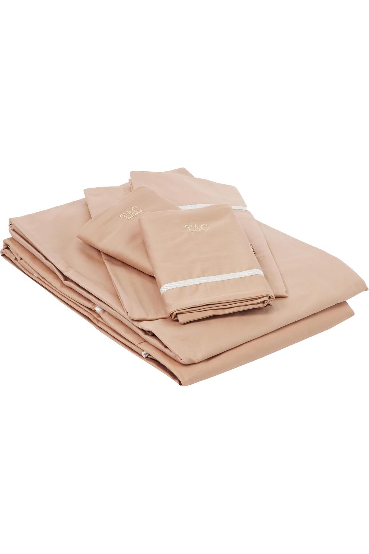 STOREMAX lbstorex Prestige Saten Delux Düz%100 Pamuk Saten Nevresim Takımı, Cappucino, Çift Kişilik Newd