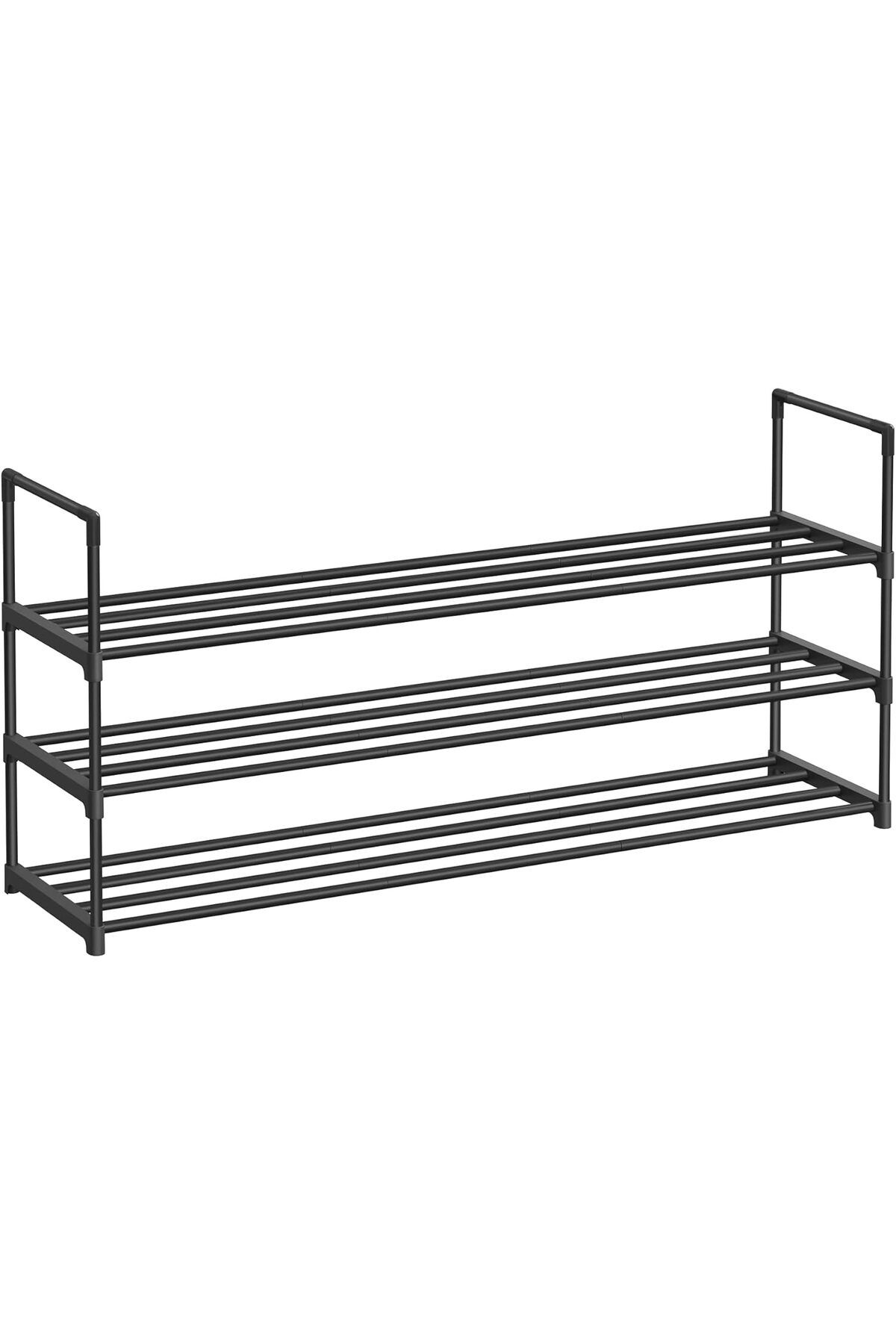 STOREMAX lbstorex 3 Katlı Ayakkabı Rafı, Ayakkabı Saklama Düzenleyici, Metal Saklama Rafı, 15 Ila 18 Ç