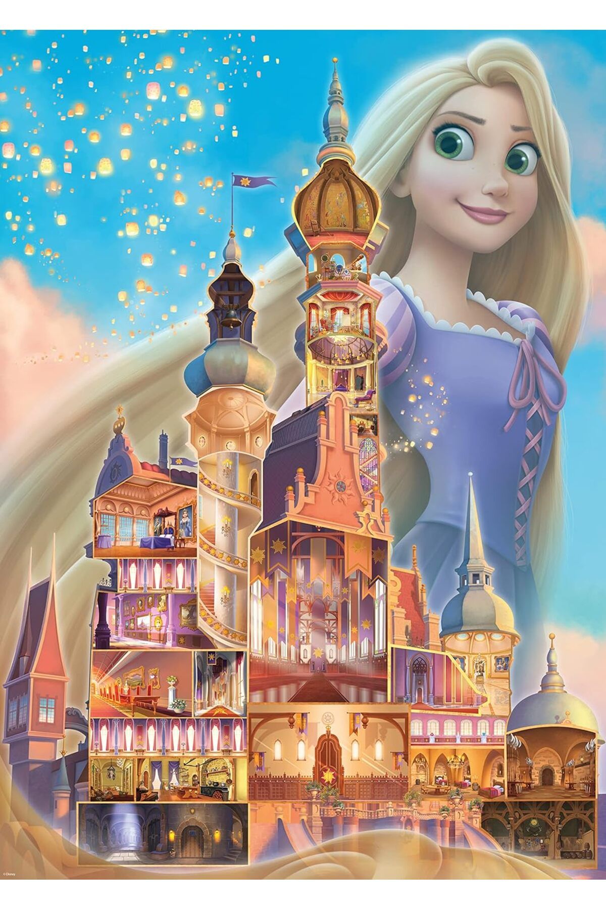 STOREMAX gelalpzr Kalesi Koleksiyonu - Rapunzel Temalı 1000 Parça Puzzle | Benzersiz Softclick Teknolojisi