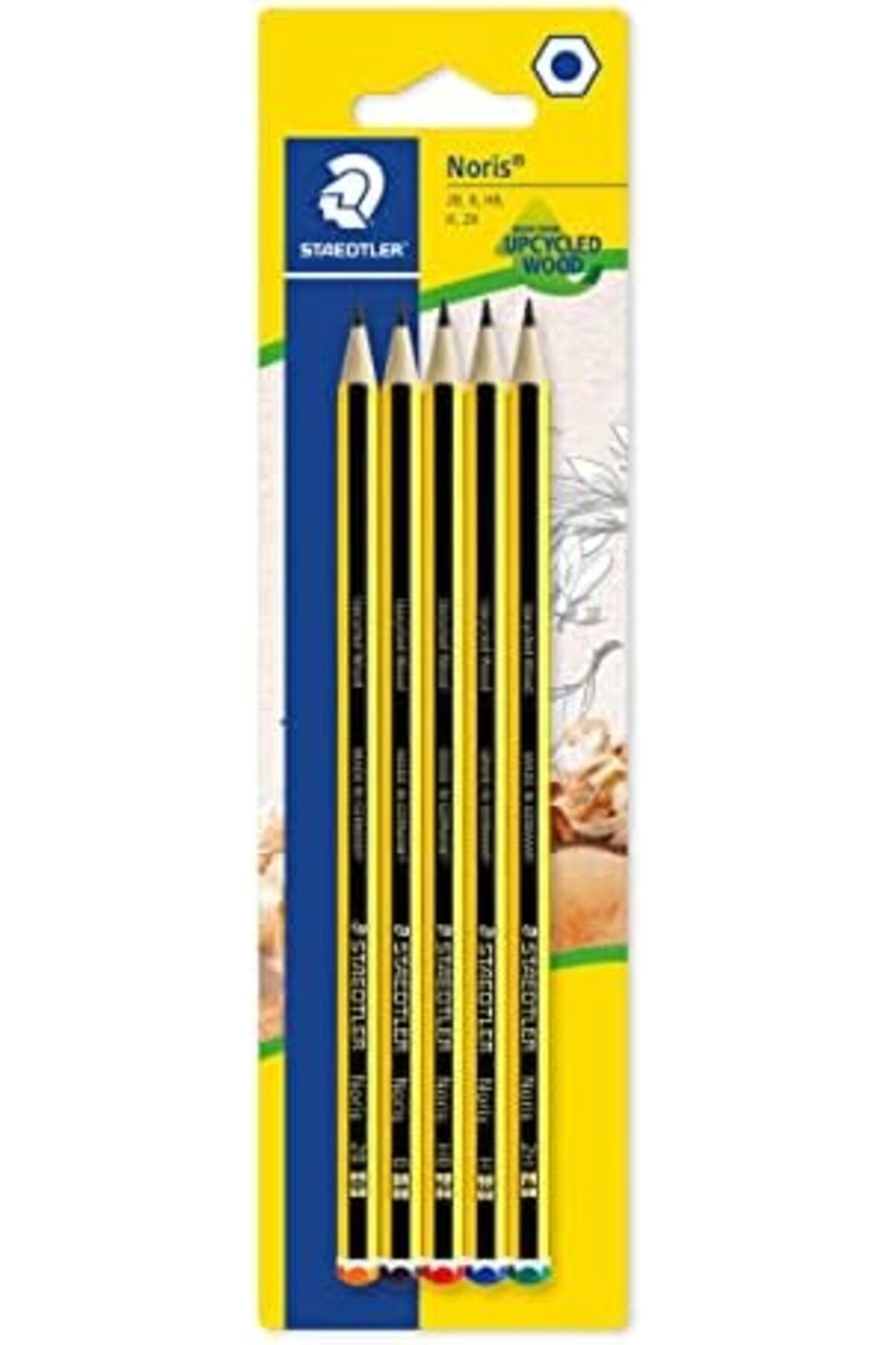 MERTONLİNE-Mrtshop 120S Noris Circle Pencil 5Pcs Blister 2B, B, Hb, H, 2H 3