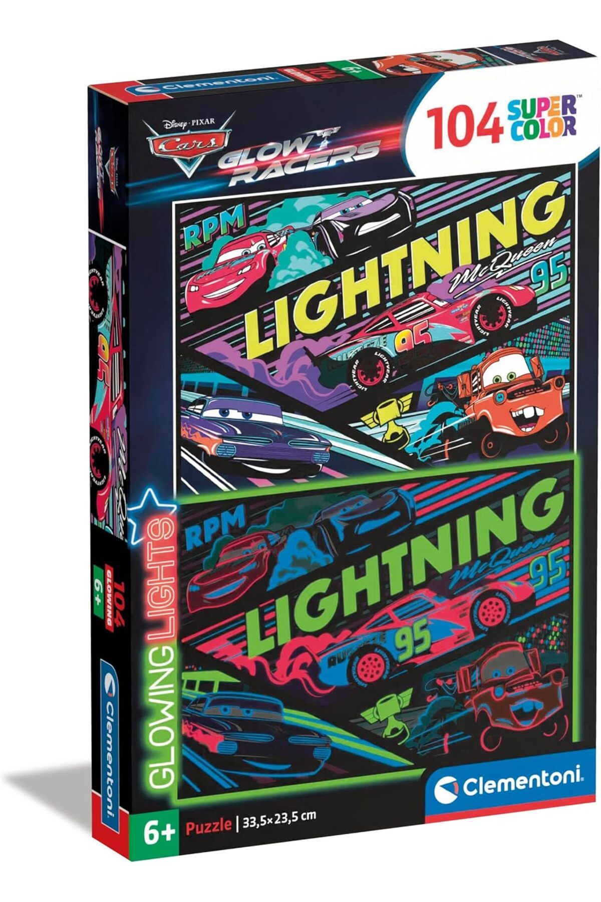 STOREMAX svticaret 104 Parça Glowing Lights Puzzle Cars mhm 1053513