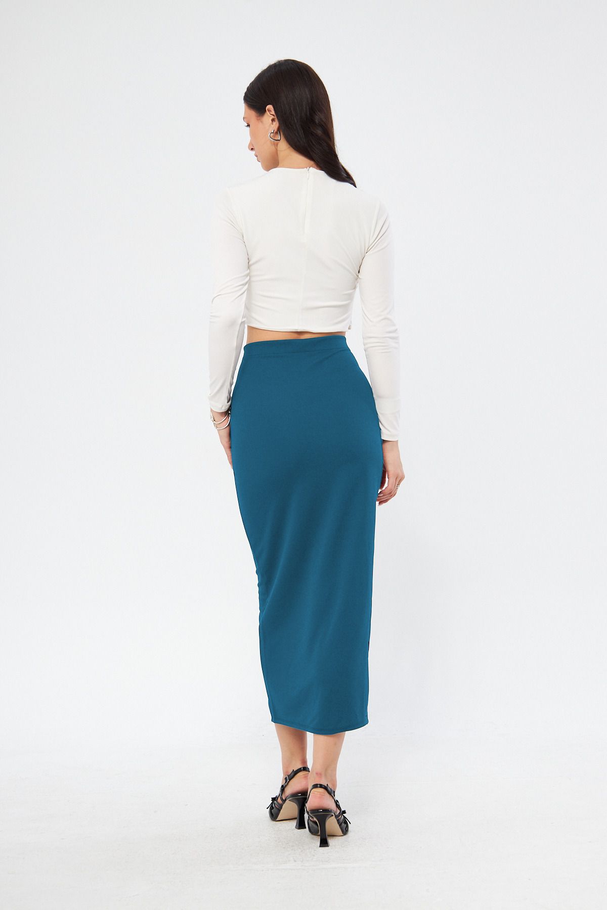 Rudaconcept-Pencil Skirt, Stylish Pencil Skirt, Hijab Skirt, Business Skirt, Women's Gift, Long Skirt, Formal Skirt 4