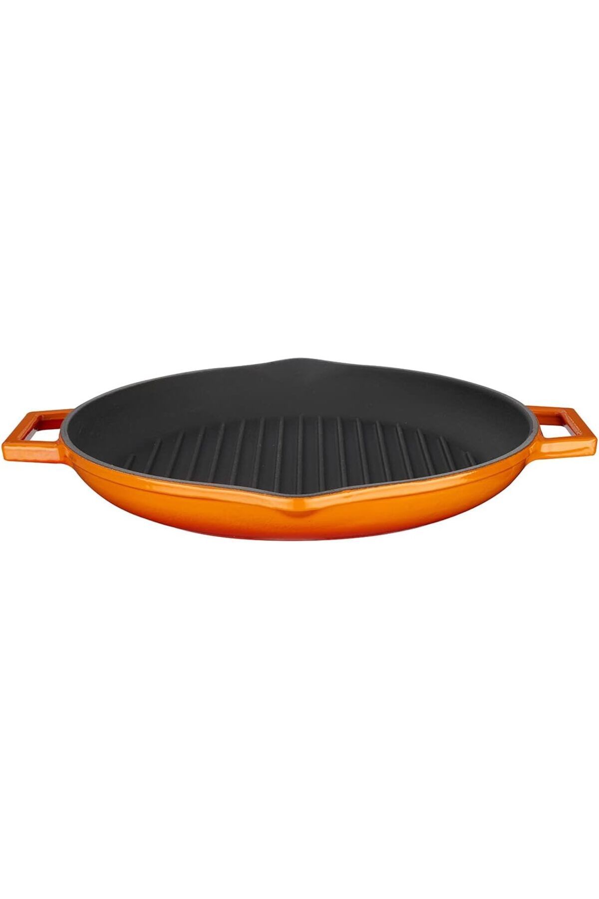 STOREMAX MU-ARTSHOP Döküm Yuvarlak Kızartma Tavası, Metal Kulplu, 30 cm, Turuncu tnca 871301