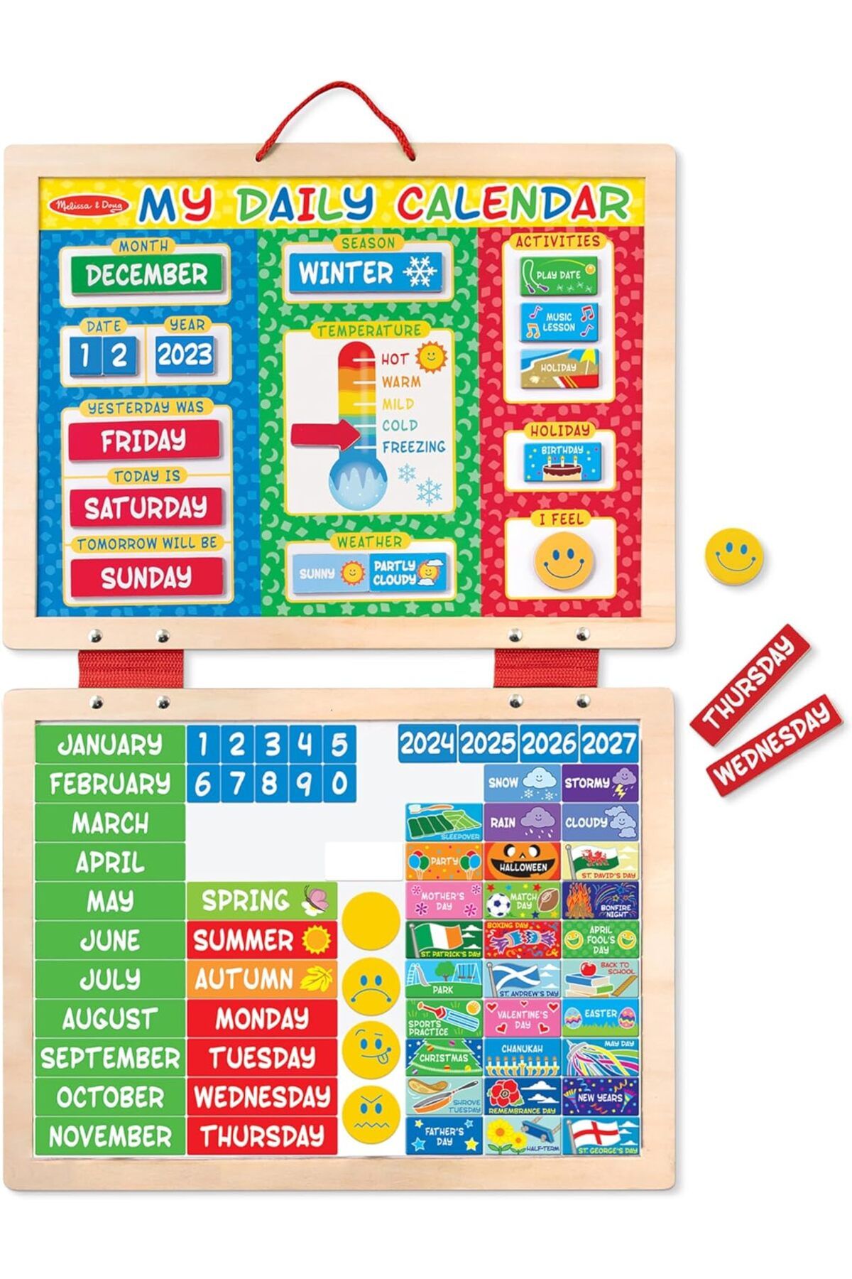 STOREMAX MU-ARTSHOP & Doug İlk Günlük Manyetik Takvimim, gelişimsel oyuncak, mıknatıslı aktiviteler, 3