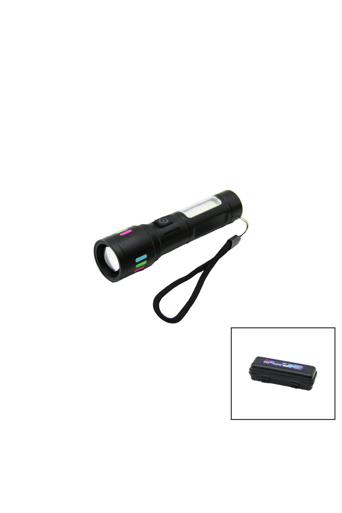 STOREMAX gelalpzr MİNİ PLS.KUTULU USB ŞARJLI EL FENERİ 9 LED - RGB GÖVDE 2IN1=ZOOM METAL Yeni aynet 1109