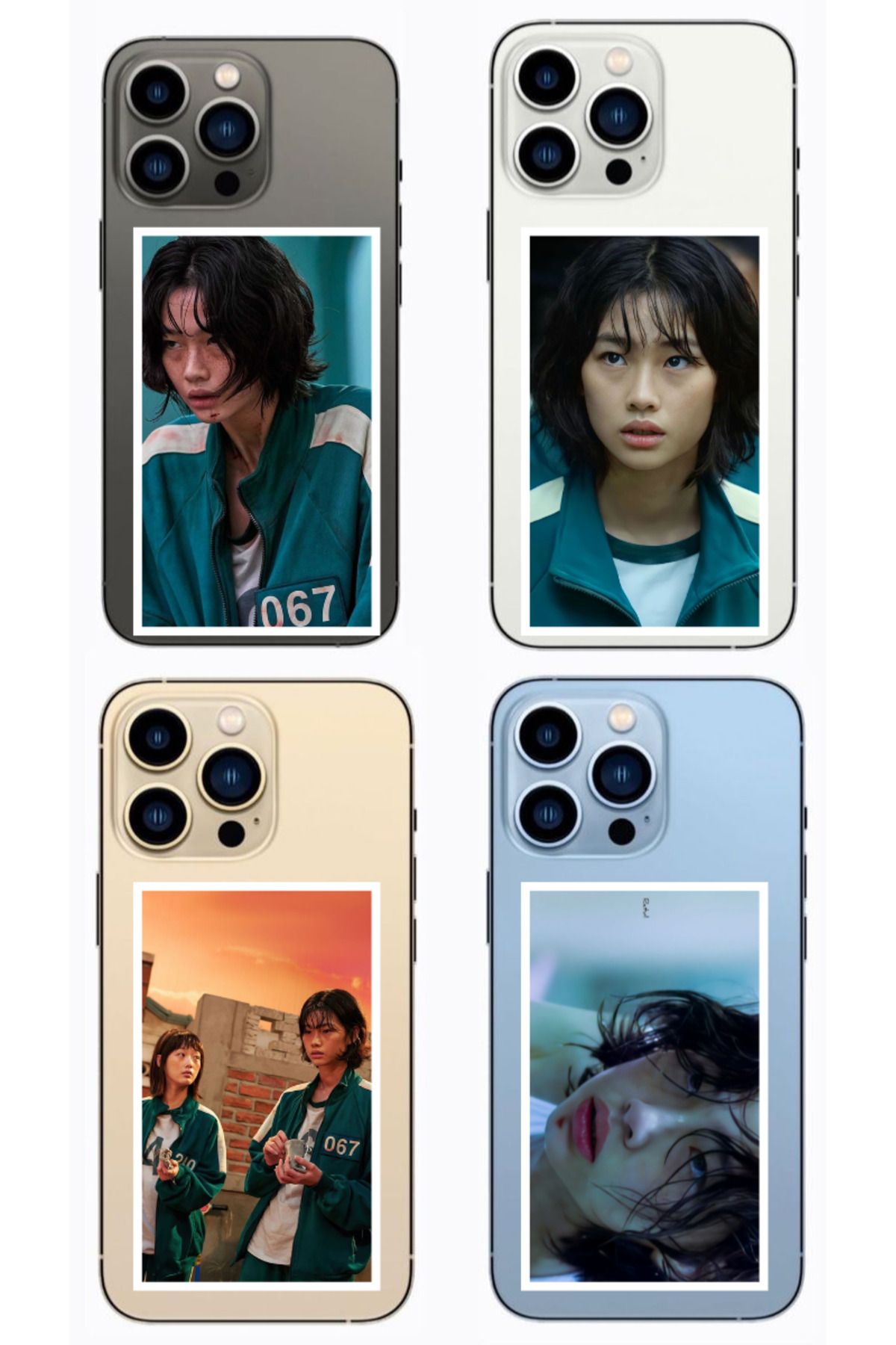 Kopisan-Squid Game S1 Player 067 - Kang Sae-Byeok and Ji-Yeong Player 240 8Pcs Mixed Sticker Set 5