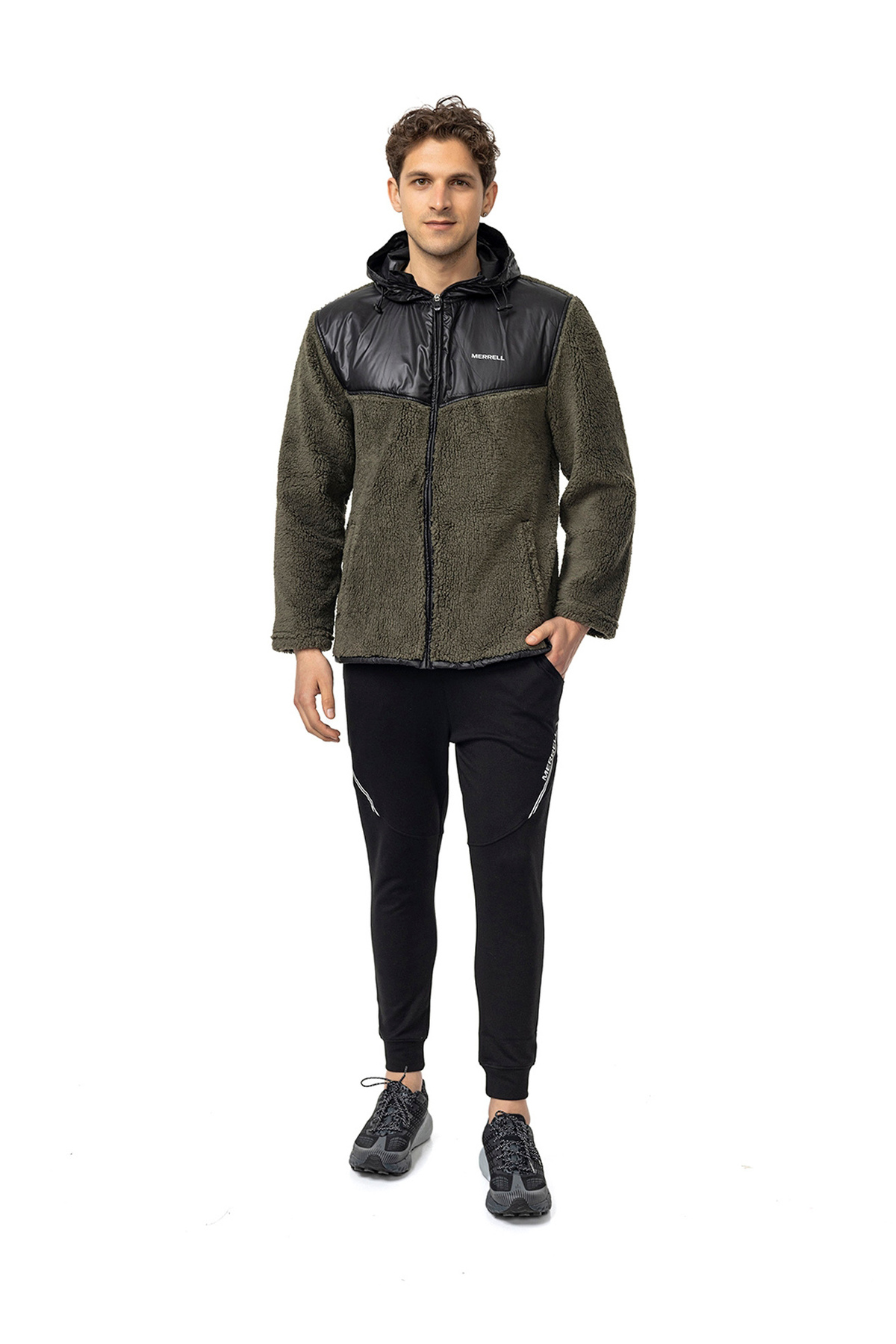 مرل کاپشن مردانه کلاه‌دار سبز رنگ سایز معمولی JIM M