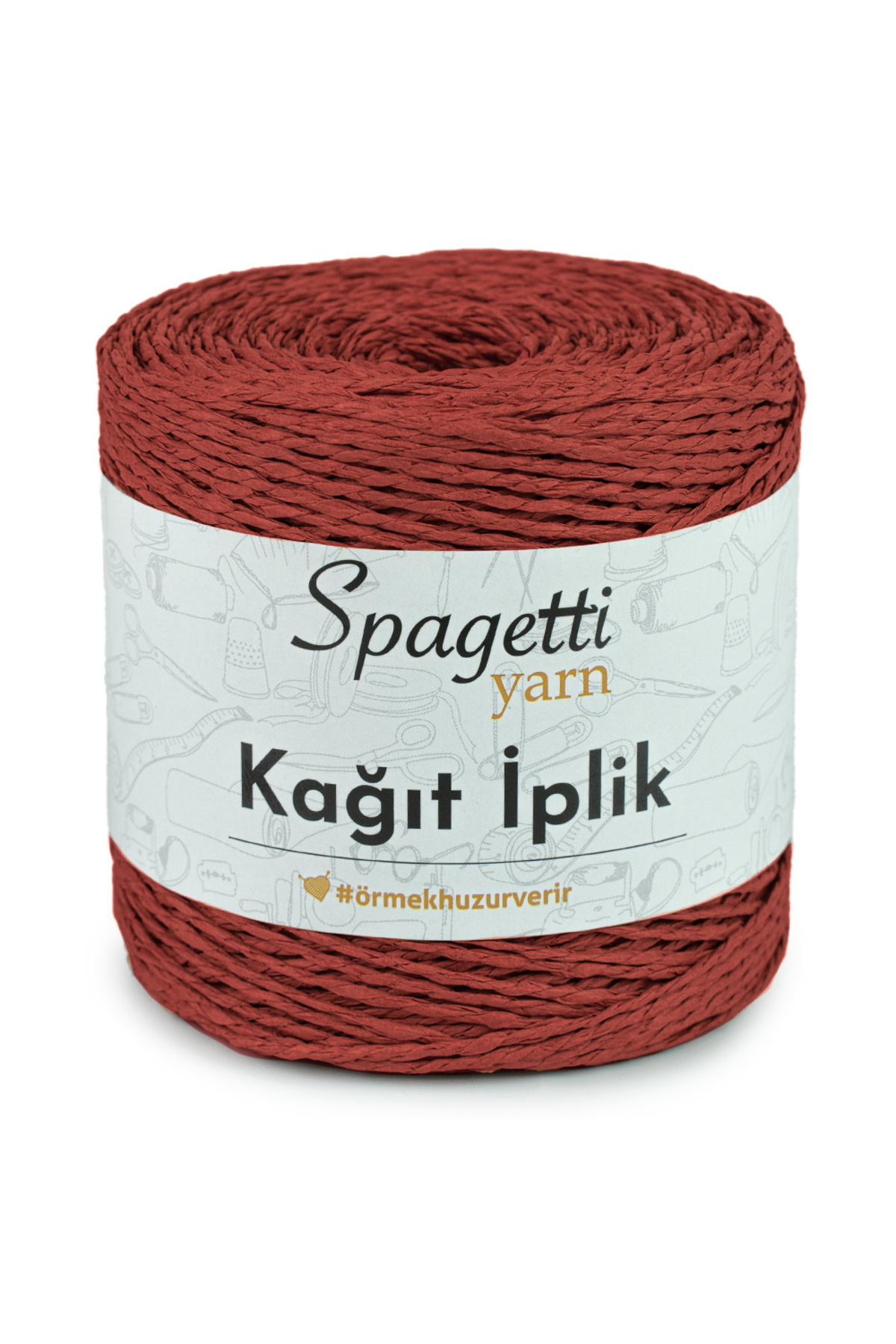 Paper Rope Dark Coral Hand Knitting Yarn