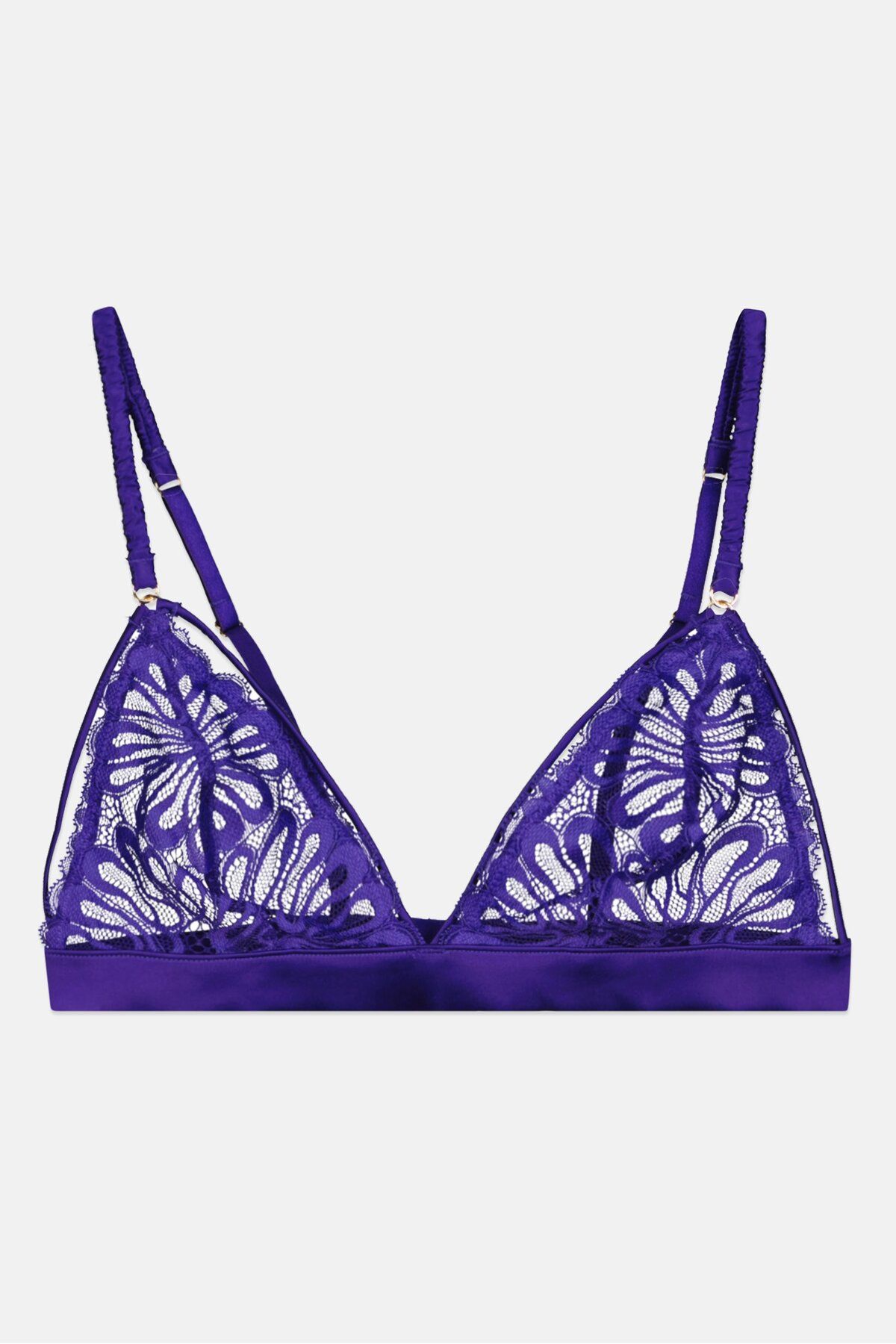 Undiz-Women Non Padded Textured Bra, Purple 1