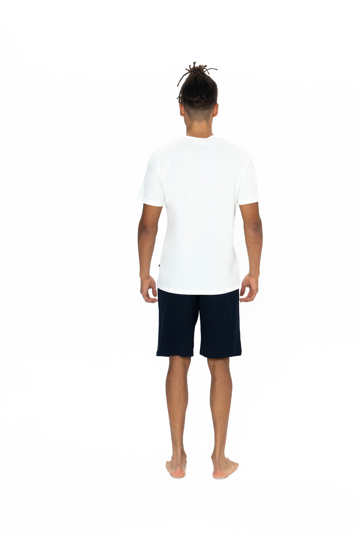 U.S. Polo Assn.-U.S. Polo Assn. Men's Summer Set - Cotton T-Shirts and Navy Shorts with Pockets W15.Vpl.Op2Y 3