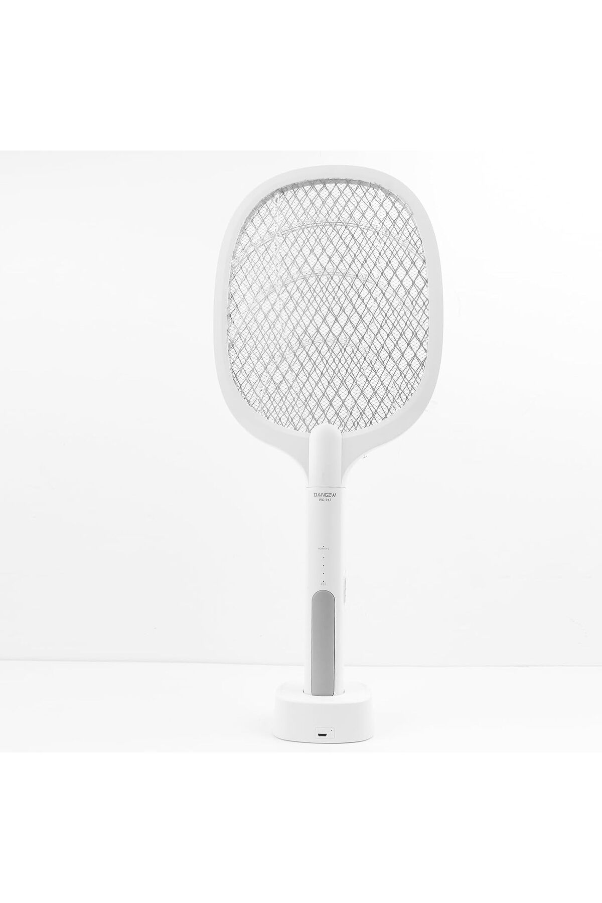 AWH-Electric Fly Swatter, 3500V USB Rechargeable Bug Zapper Racket with Charging Base, LED Light 6