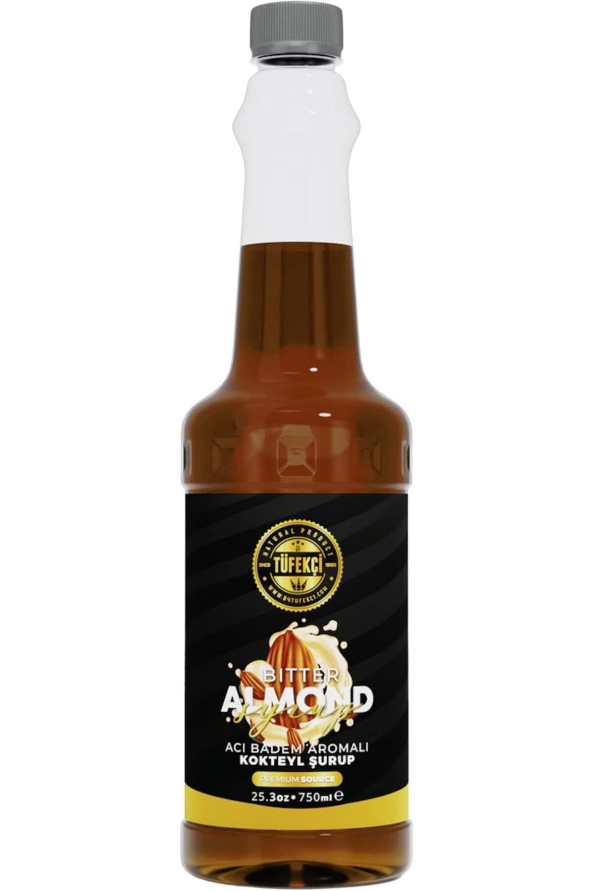 salesalbutik Tüfekçi Acı Badem (Bitter Almond) Kokteyl, Kahve Ve Pasta Şurubu 750 ml