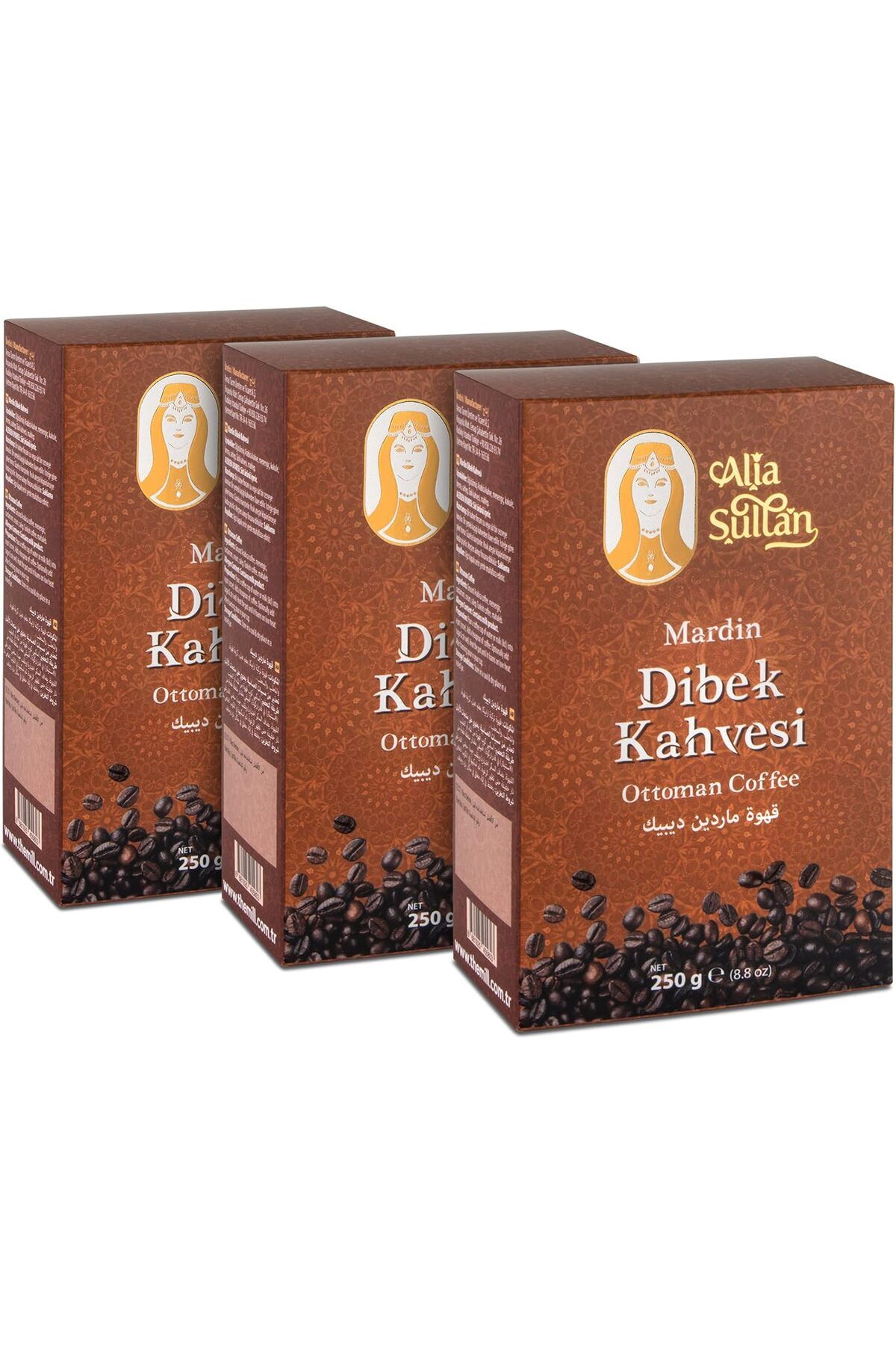 STOREMAX buystoremx Sultan Mardin Dibek Kahvesi 250 g (3'lü Paket) - Otantik ve Geleneksel Zengin Lezzet - M