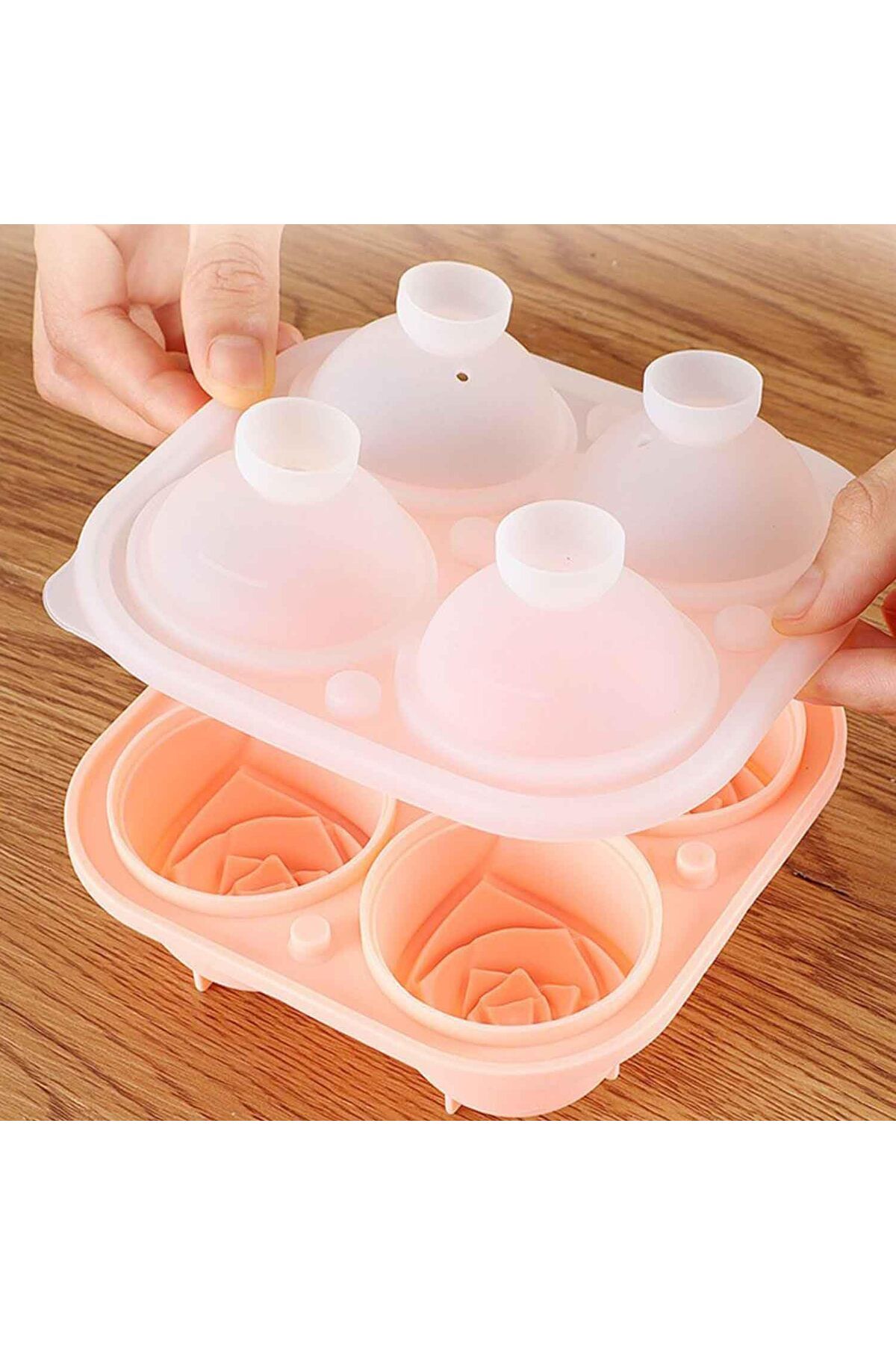 yenibagshop Chef Eysigo Gül Buz Kalıbı, Kapaklı, Silikon, Çok Amaçlı Büyük Boy