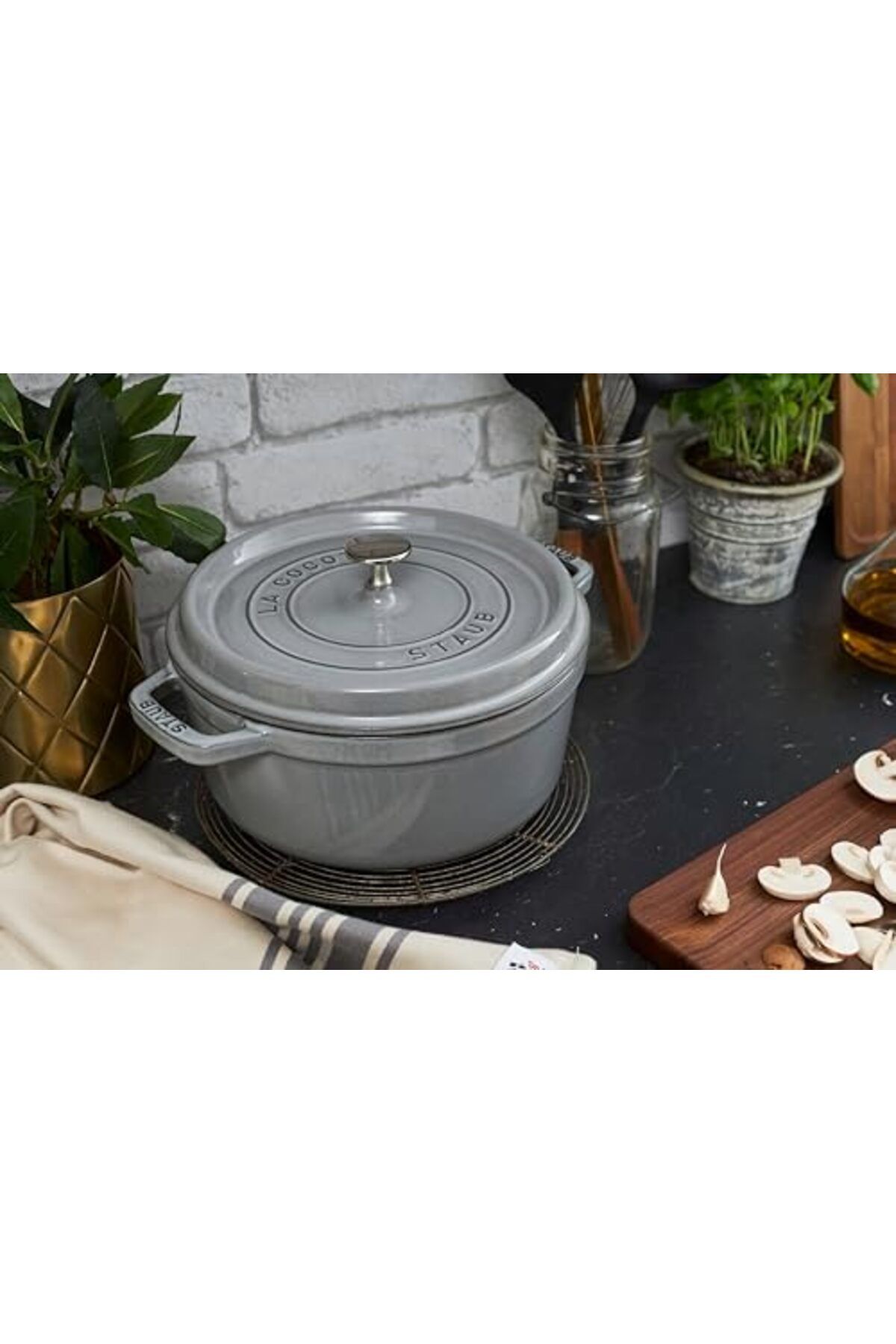 STOREMAX uludgshop Grafit Gri Döküm Tencere, La Cocotte Yeni Star Collection 1064743