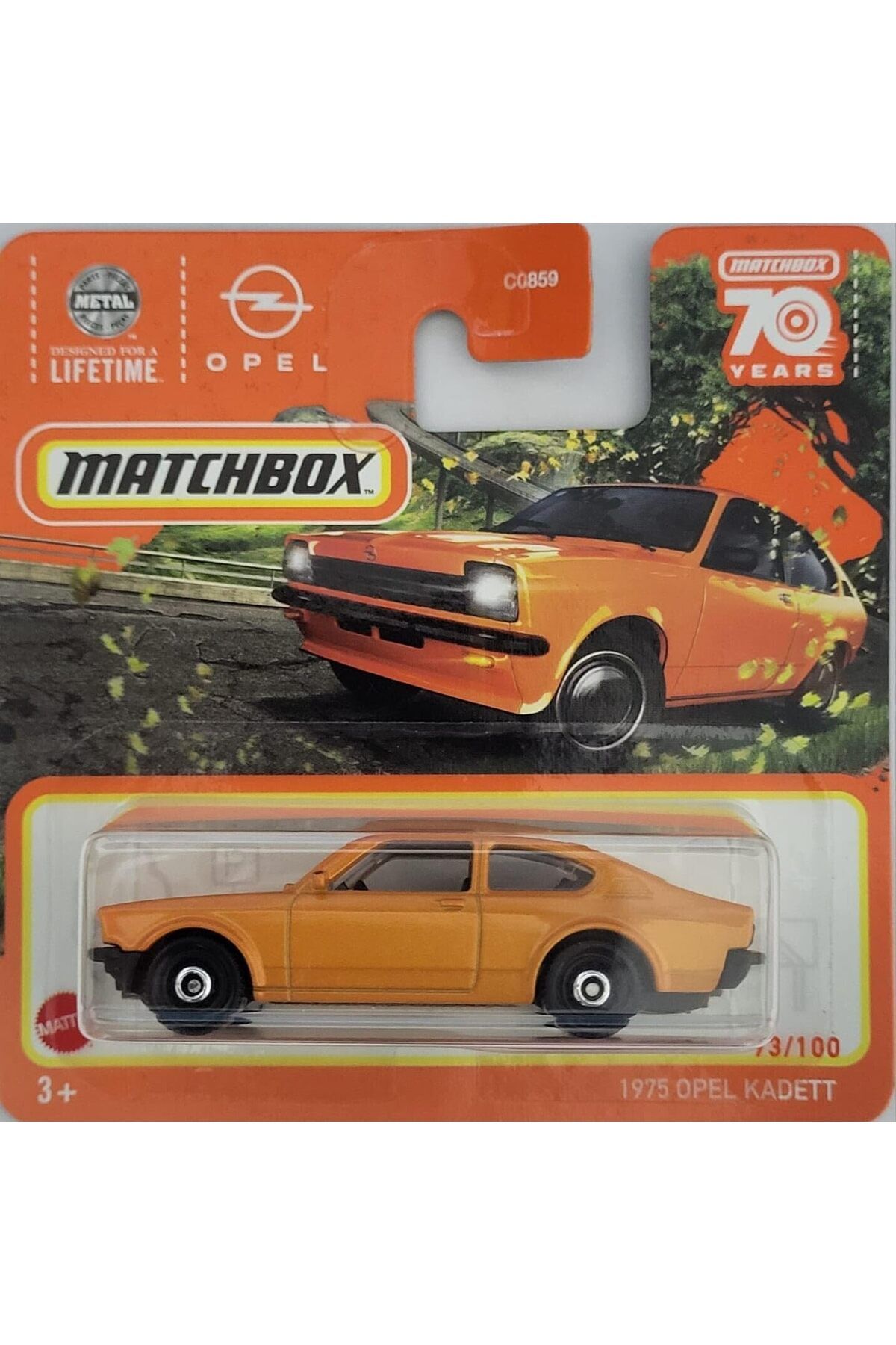 STOREMAX nffashopm Metal 2023 Kibrit Kutusu 1975 Opel Kadett Turuncu 73/100 (Kısa Kart) HLC86 storestarx 105
