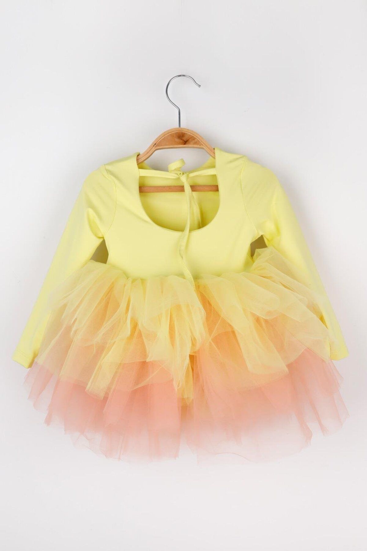 Le Mabelle-Girls' Ballerina Dress with Yellow Tutu Skirt - Miranda 6