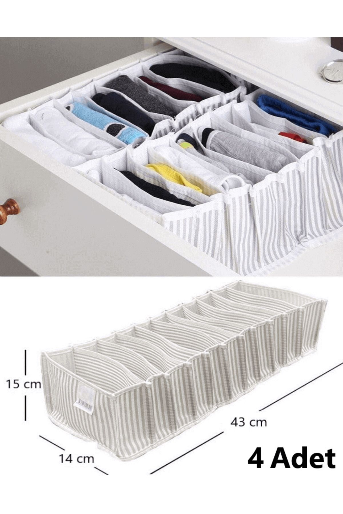 Yenimiyeni-4-Piece 11-Piece Accordion Drawer Organizer - m 1