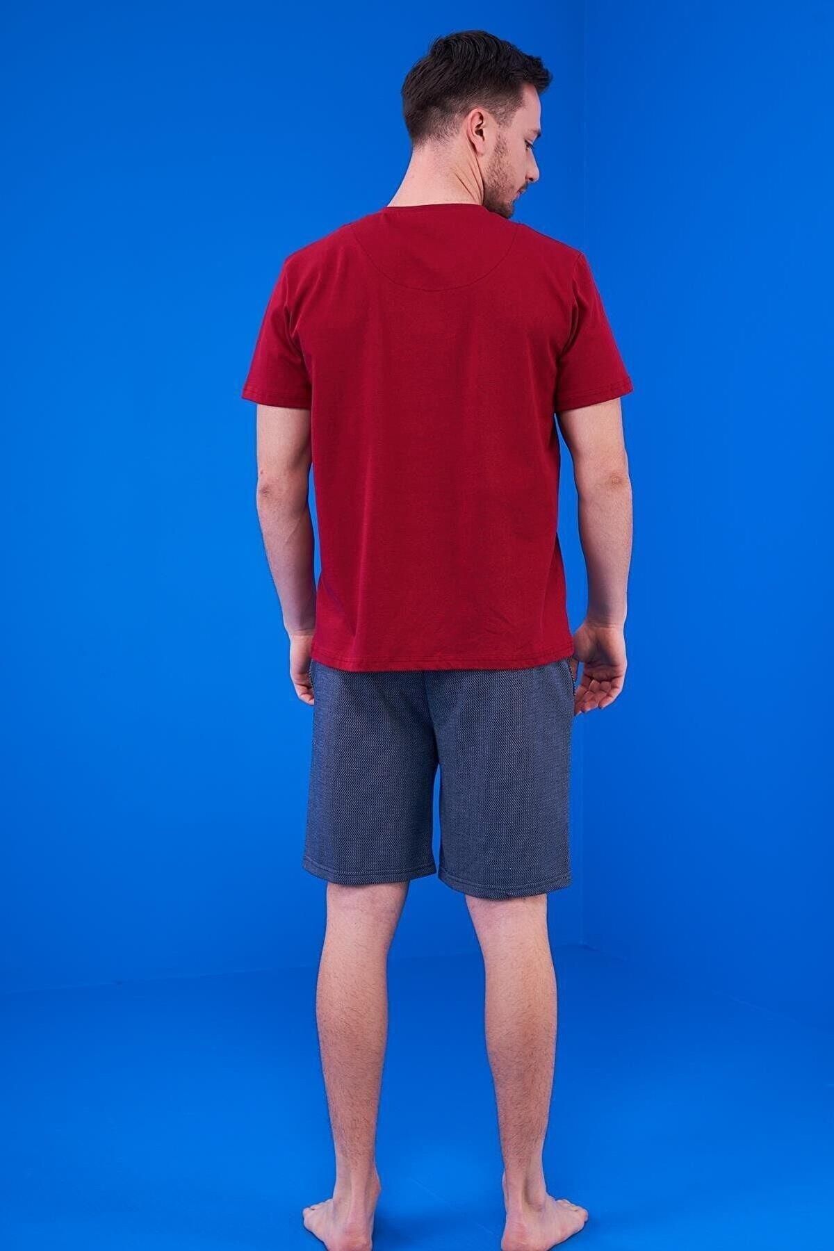 Pjs Pijama-Pjs 23325 Men's Pajama Set with Placket Shorts 3 Pieces 4