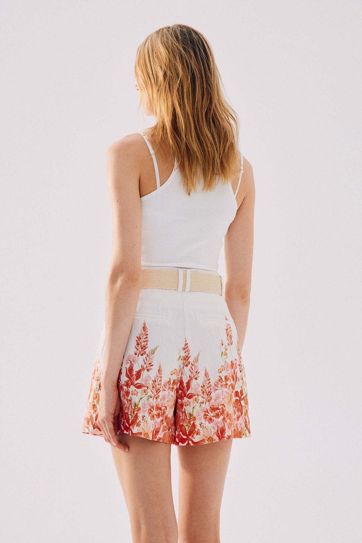 H&M-Belted twill shorts 7