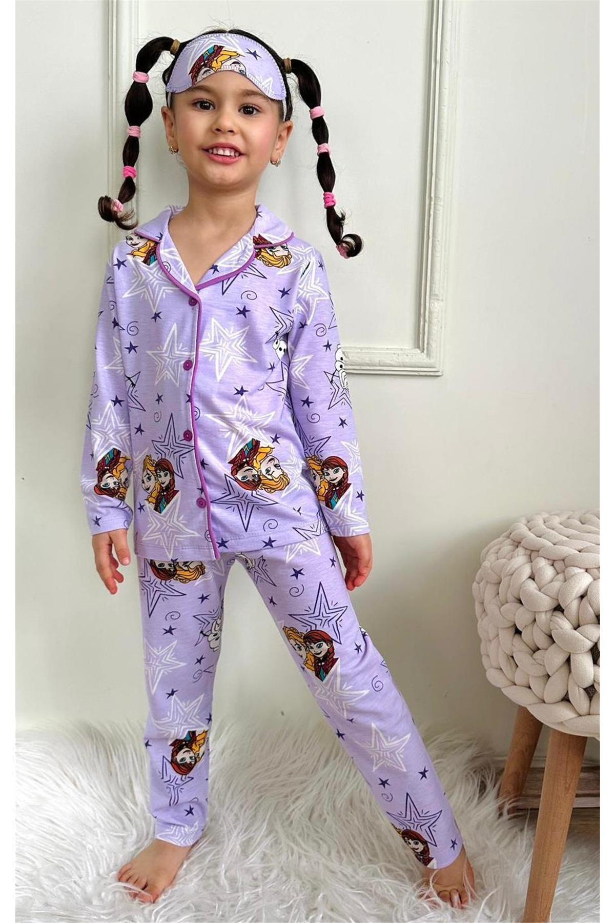 LİLLYPİCCA Kız Çocuk Karakter Desenli Lila Uzun Kollu Pijama Takımı fotoğrafı 2 (önizleme)