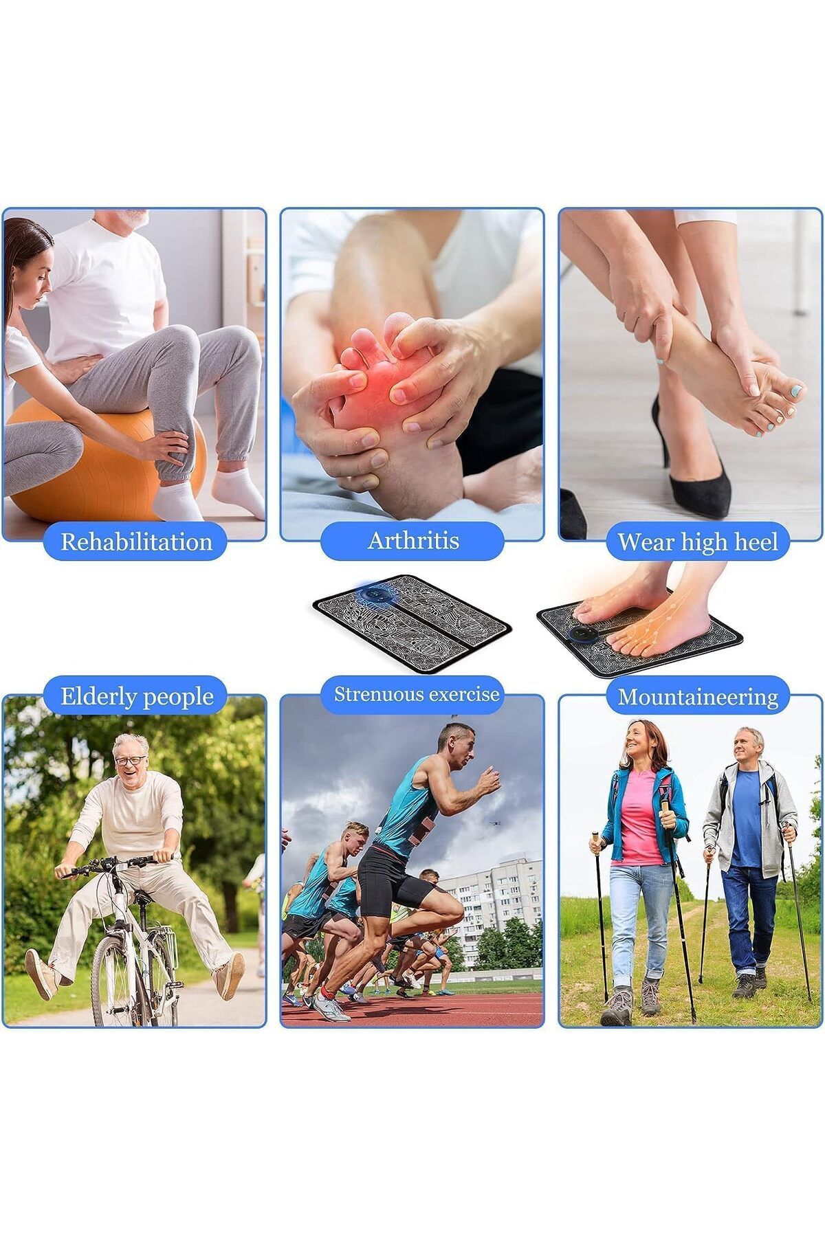 AWH-EMS Foot Massager for Pain & Circulation, 8 Modes, 19 Intensity Levels for Relaxation 6