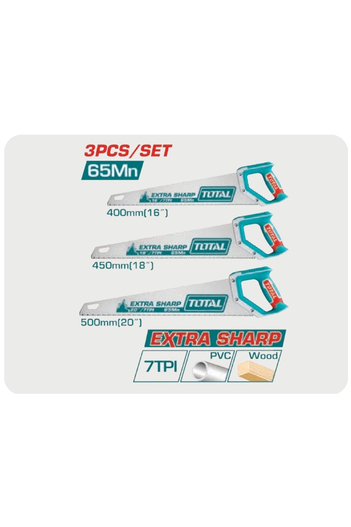 TOTAL 3lü PALA TESTERE SETİ KAMPANYALI