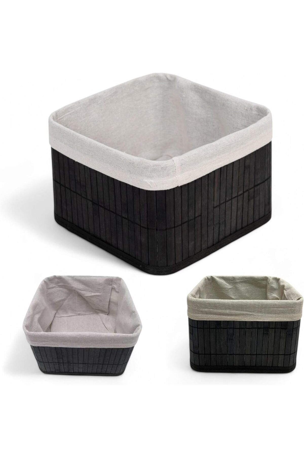 STOREMAX nffashopm Bambu Çok Amaçlı Saklama Kutusu Düzenleyici Kare Organizer, Dekoratif Bambu Düzenleyi