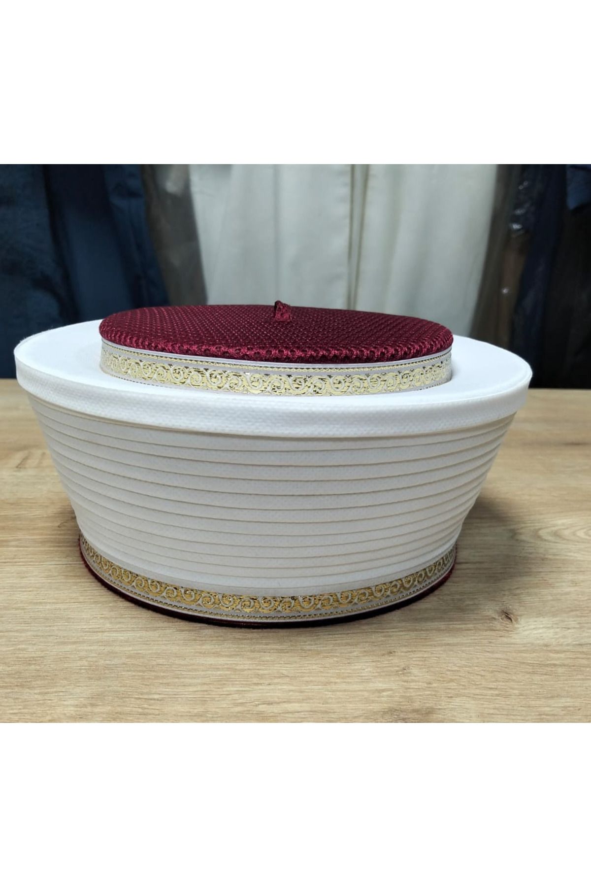 şahinbak-Claret Red Sariq - Mesh Sariq, Imam Sariq, Skullcap, Fes, Cübbe S222 6