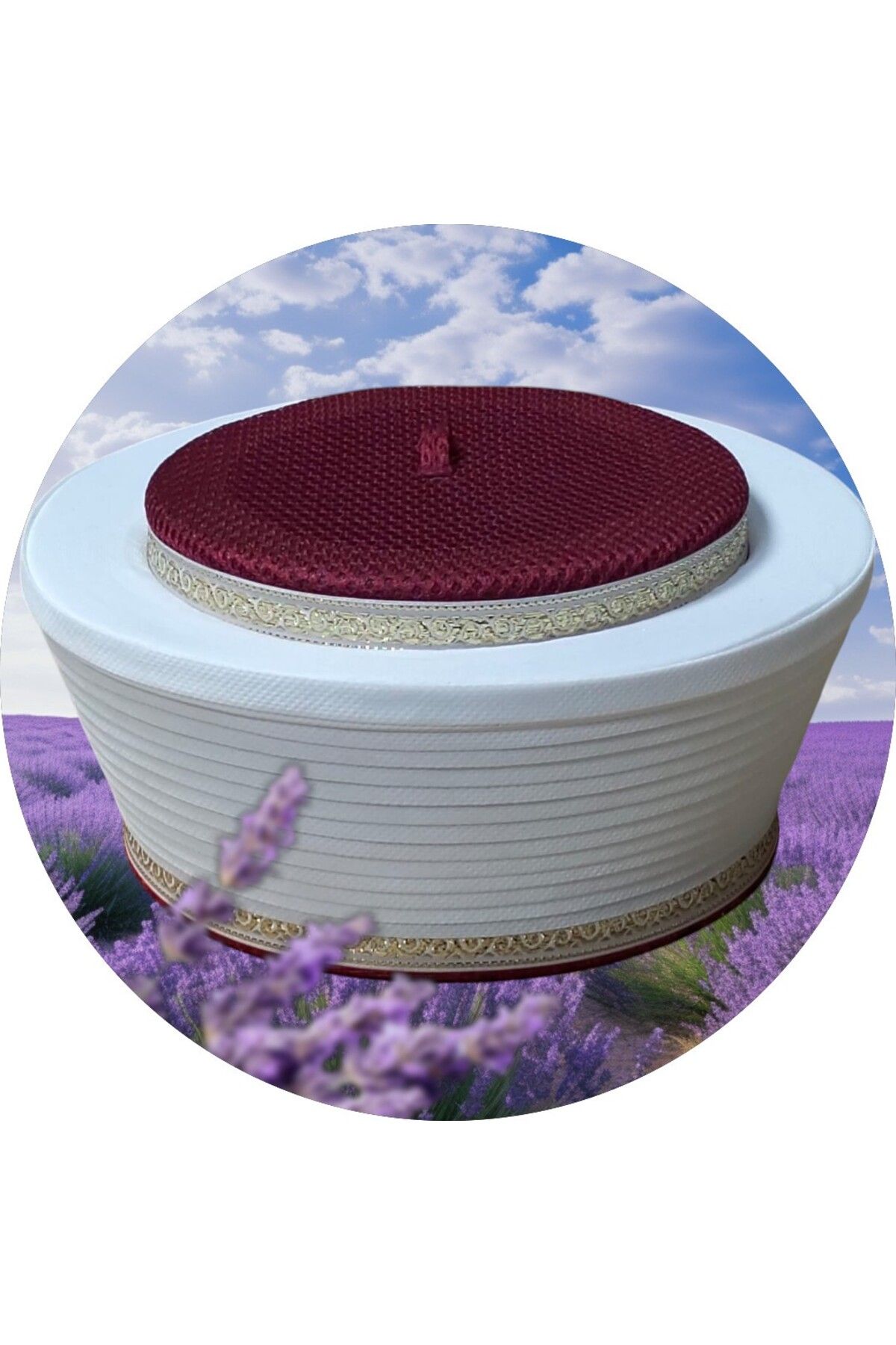 şahinbak-Claret Red Sariq - Mesh Sariq, Imam Sariq, Skullcap, Fes, Cübbe S222 3
