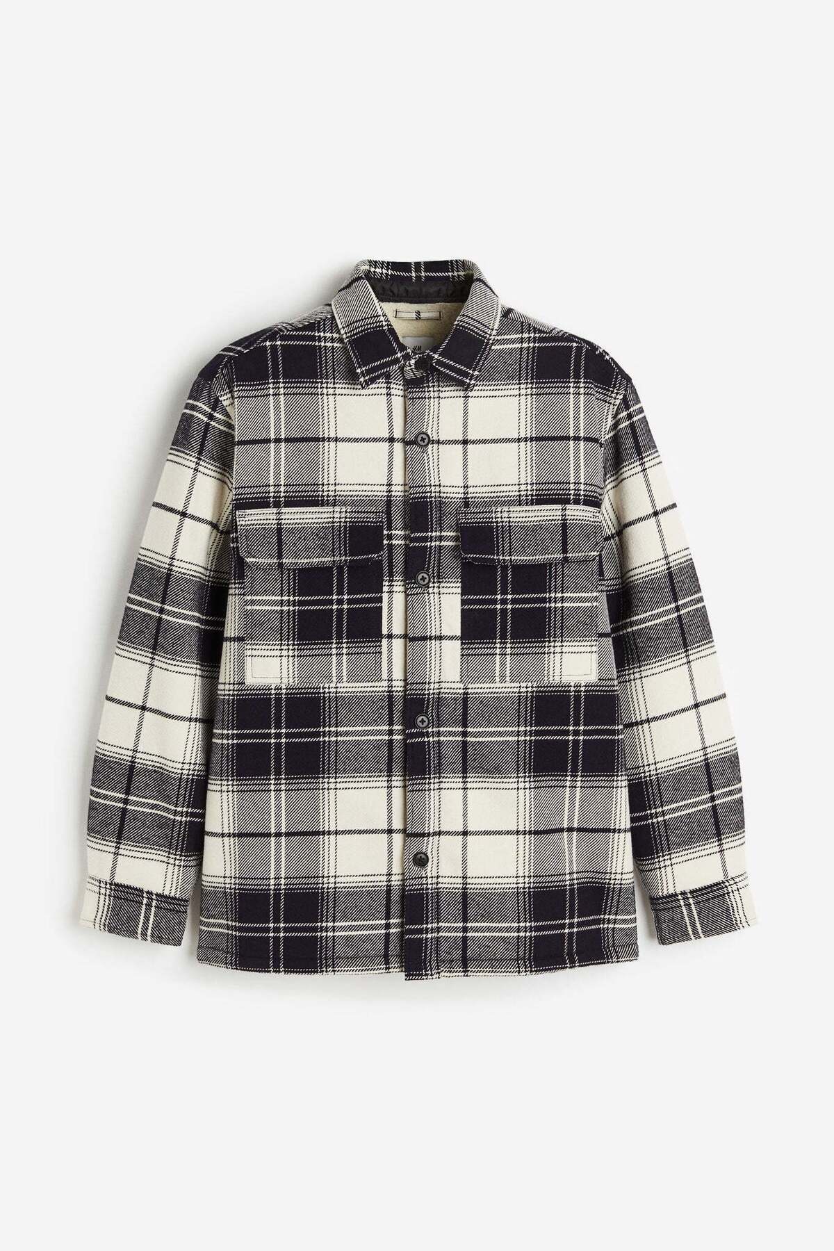 H&M-Regular Fit Teddy-lined overshirt 1
