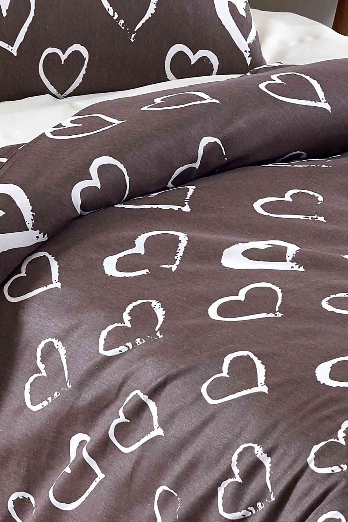Eponj Home-Single Easy-Iron Duvet Cover Set - Amaour Brown 5