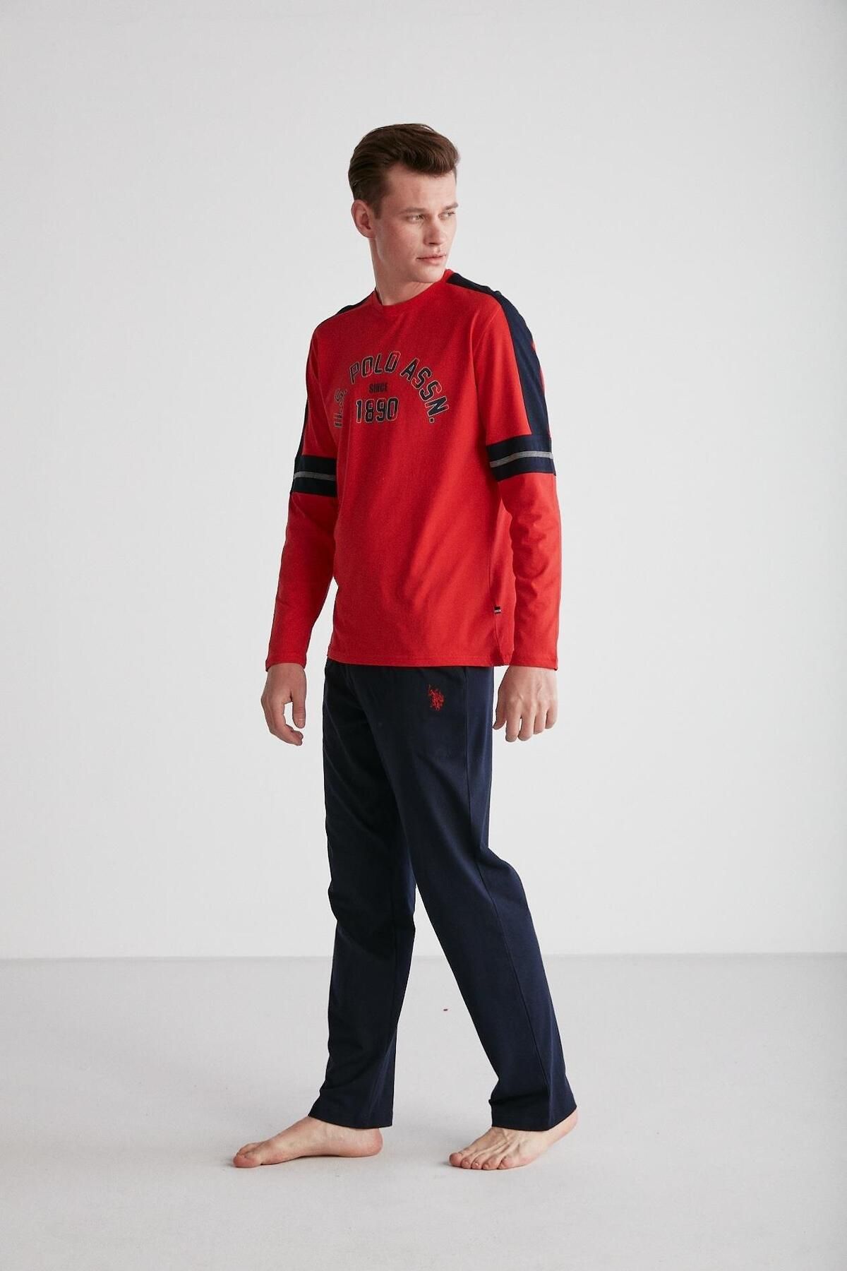 U.S. Polo Assn. پایه. POLO ASSN. ست لباس خواب یقه گرد مردانه مدل 18727
