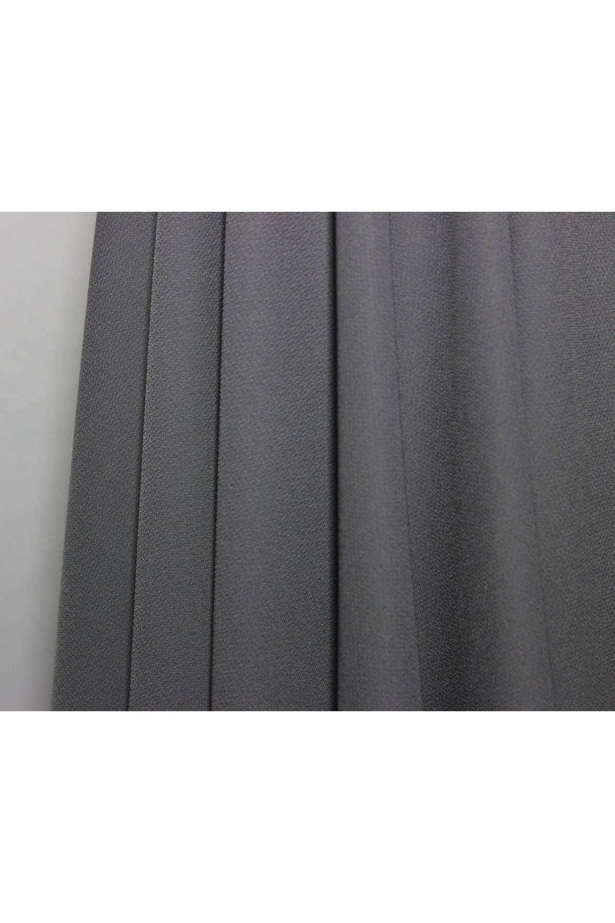FabricLoom Crystal Crepe Fabric: Royal Deep Gray
