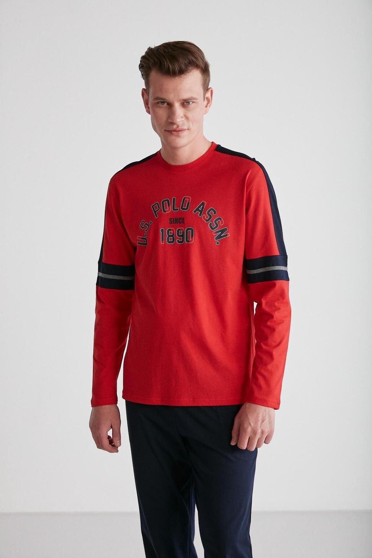 U.S. Polo Assn. پایه. POLO ASSN. ست لباس خواب یقه گرد مردانه مدل 18727