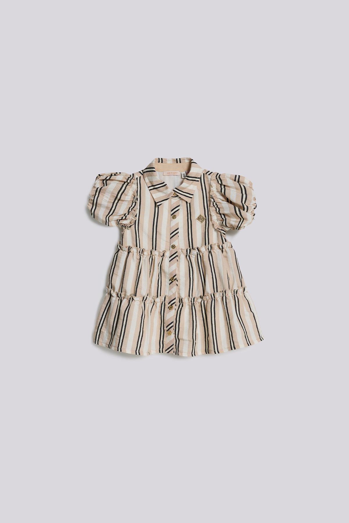 GB Baby BG Store Kız Bebek Çizgili Elbise