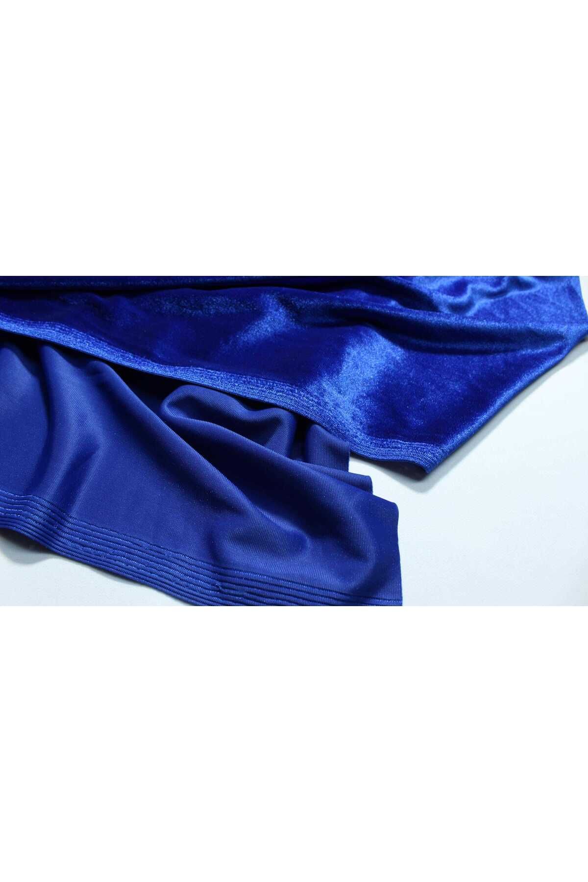 FabricLoom Heavy Velvet Fabric: Sax Blue, Timeless Sophistication, Radiant Shine, and Unmatched Flexibility and