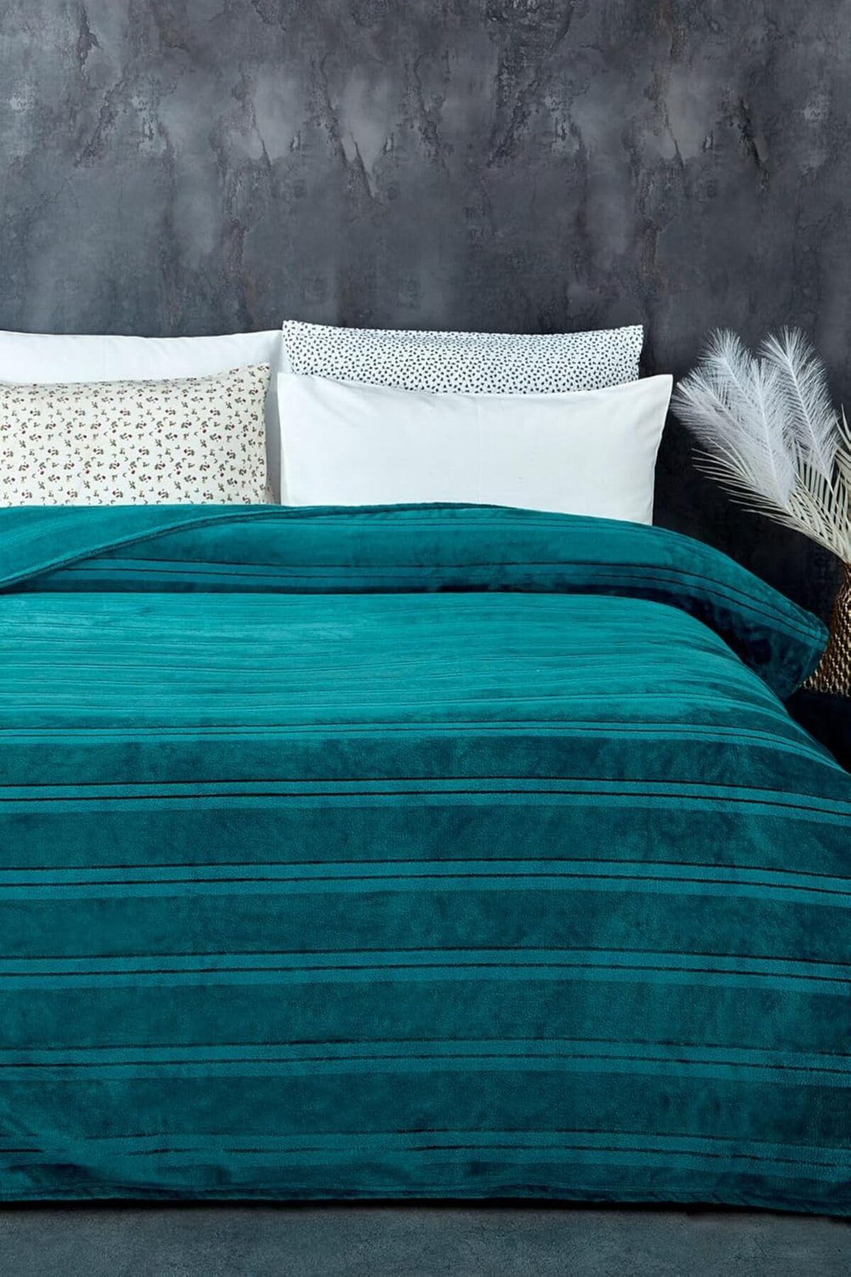 STOREMAX srhtDS Yumuşak Çift Kişilik Battaniye Mayer 180x230 cm Turkuaz Desing 266450