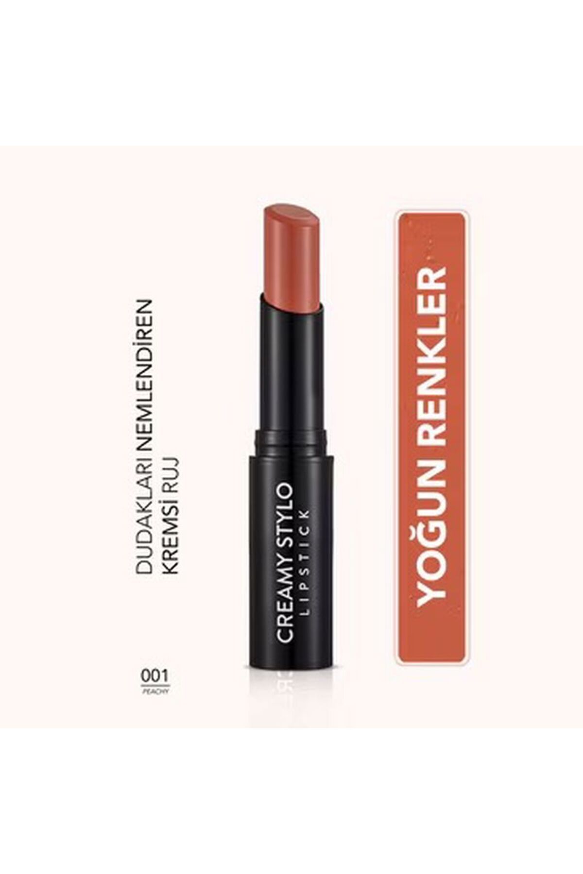 Flormar-Creamy Stylo Semi-Gloss Finish Creamy Lipstick No: 001 Peachy 1