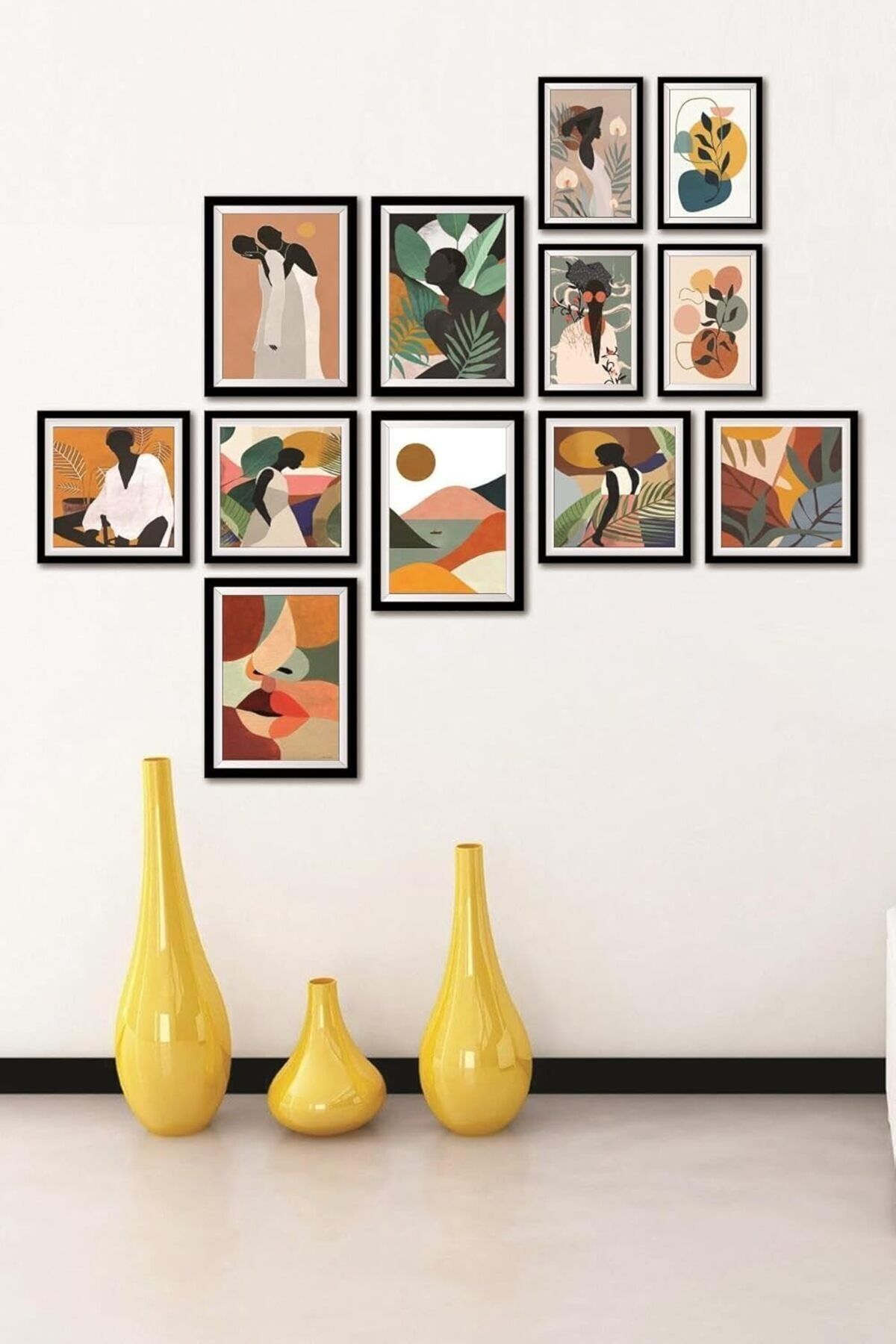 STOREMAX nffashopm 12 Parça Dekoratif Mdf Tablo Seti Çerçeve Görünümlü DEKOLIADKJ061 storestarx 105135