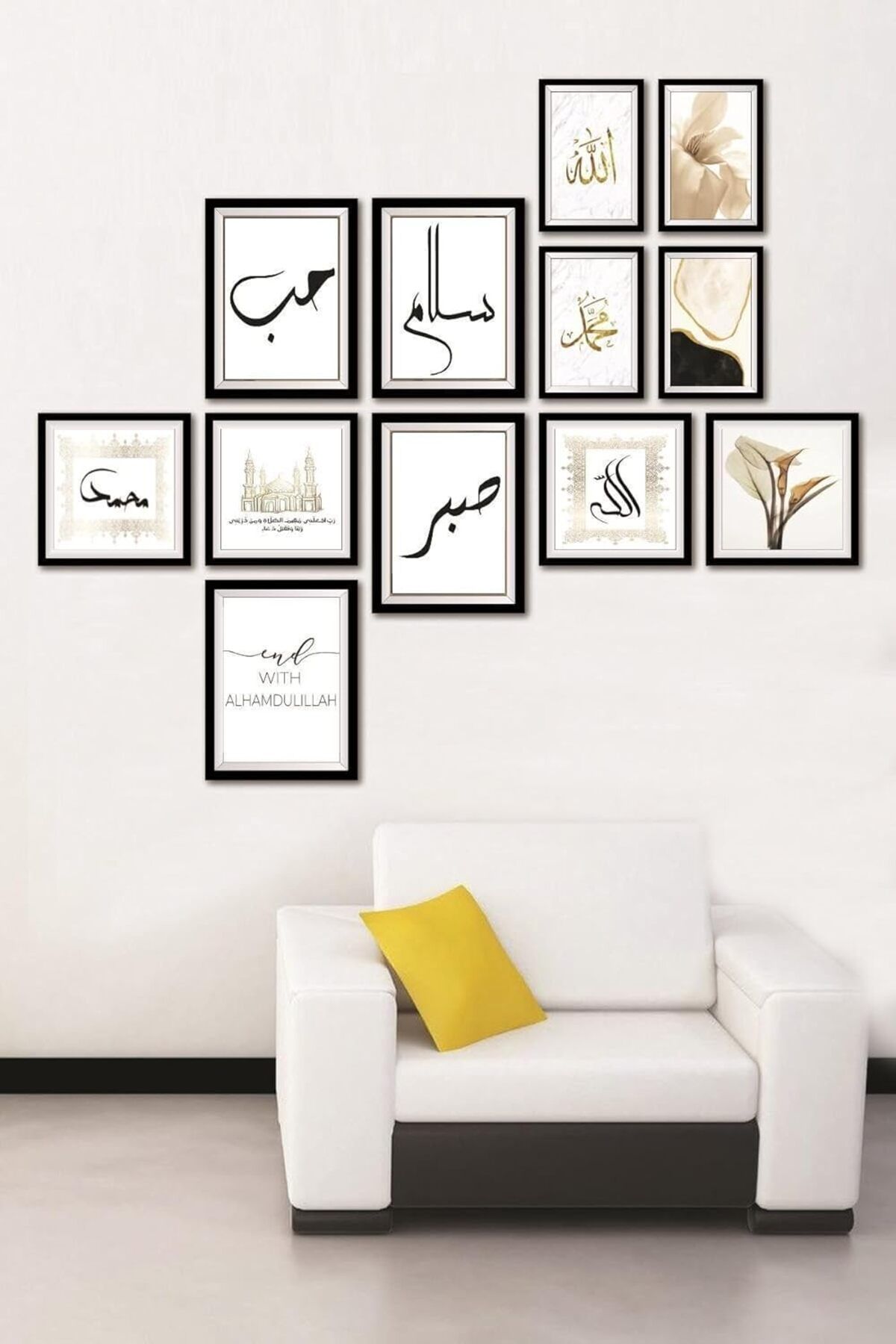 STOREMAX nffashopm 12 Parça Dekoratif Mdf Tablo Seti Çerçeve Görünümlü DEKOLIADKJ070 storestarx 105135