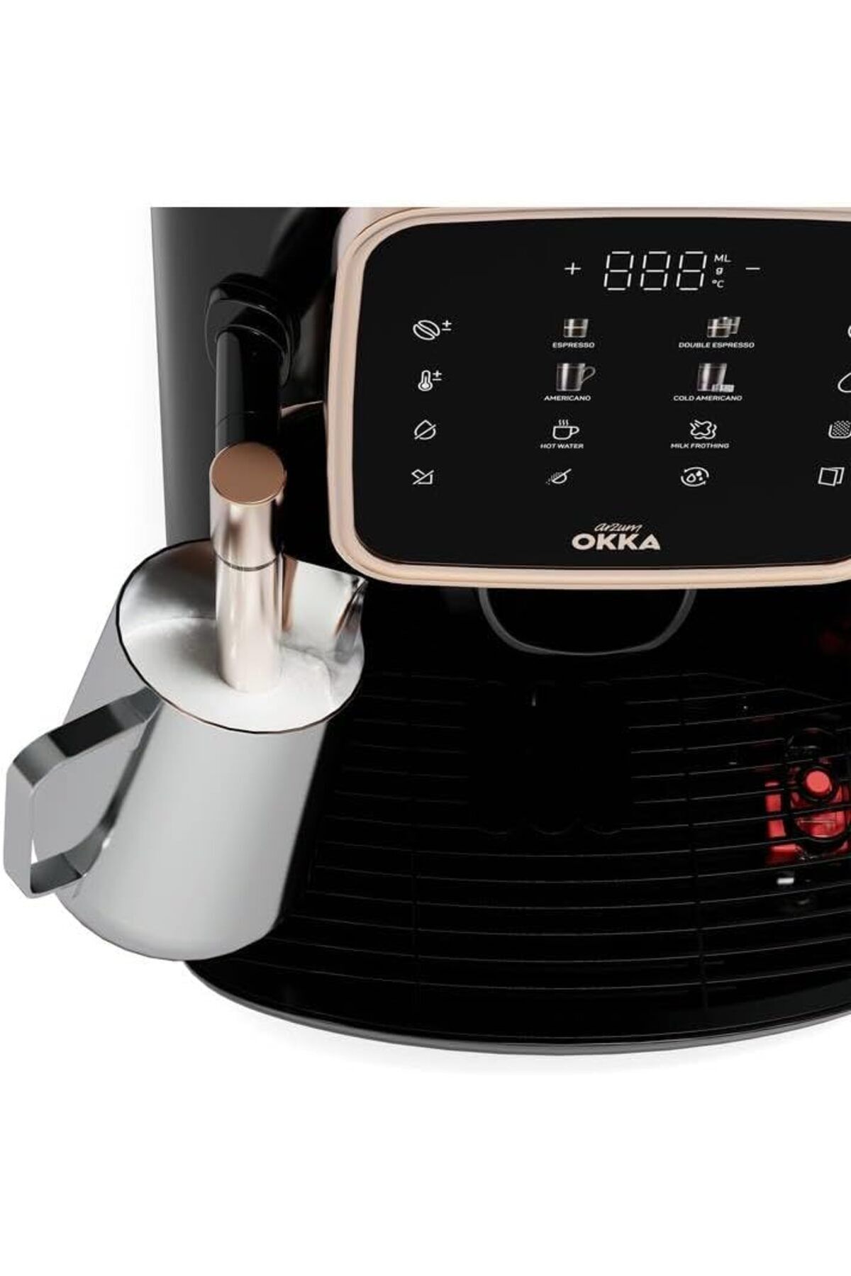 Arzum-Okka Espresso Pro fully Automatic Espresso Machine,1.8L ,Built In Grinder, Copper, OK0030-04 7