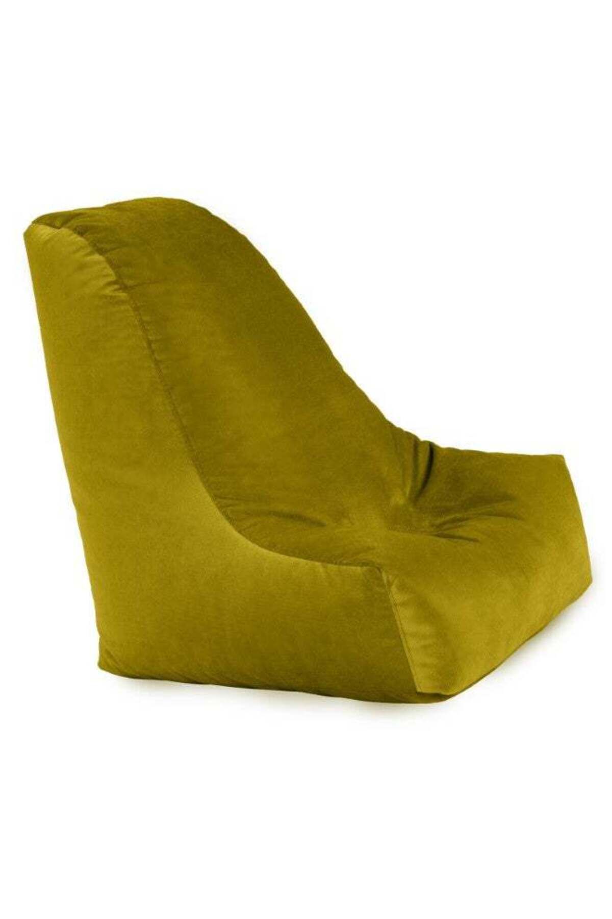 House One-Li | Velvet Bean Bag Chair with Filing EPS Beads - 50x50x80 cm - Gold 1