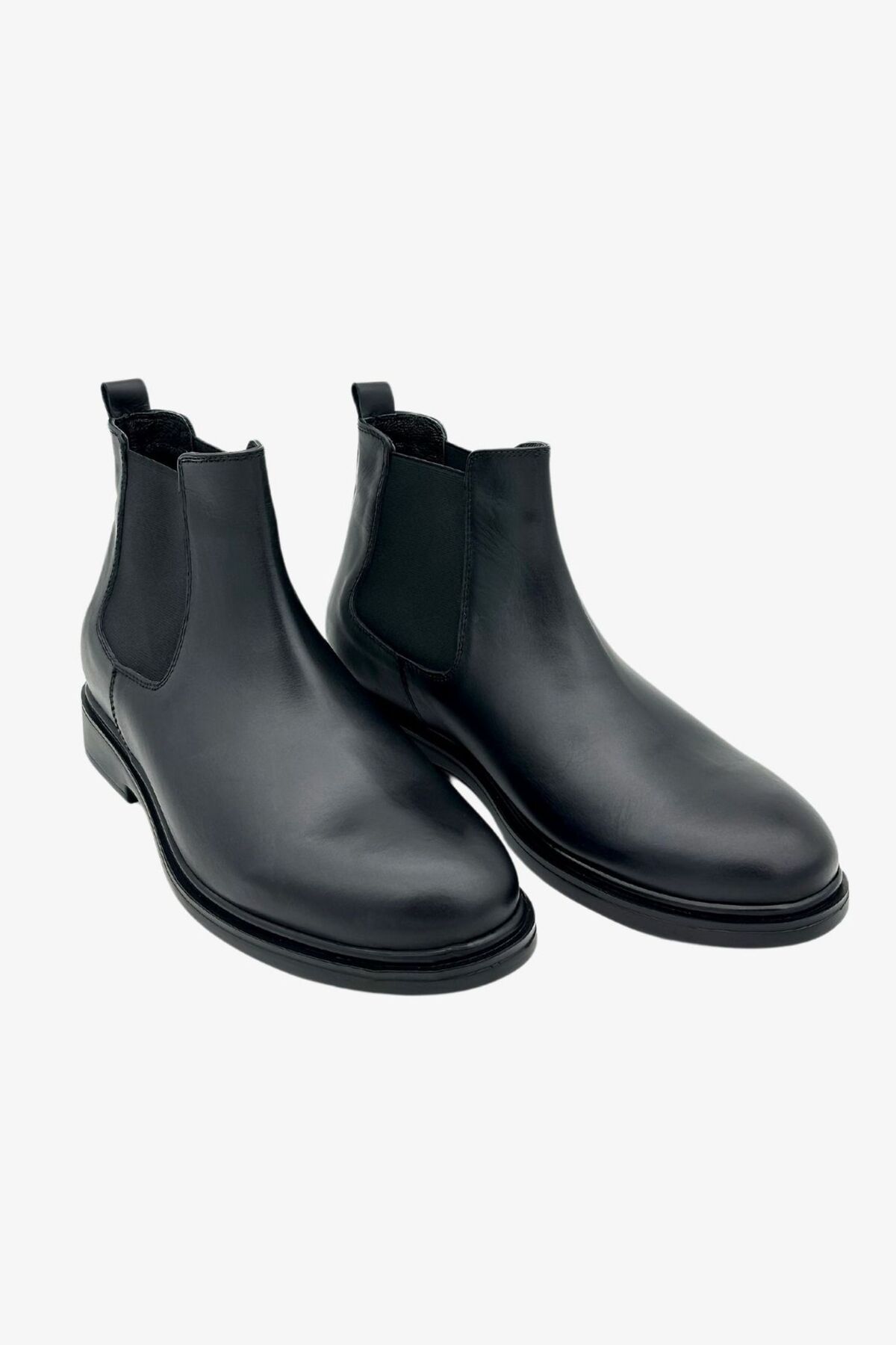 Elevold-Vale Men's Genuine Leather Handmade Black 7 cm Height Increase Chelsea Boots 2