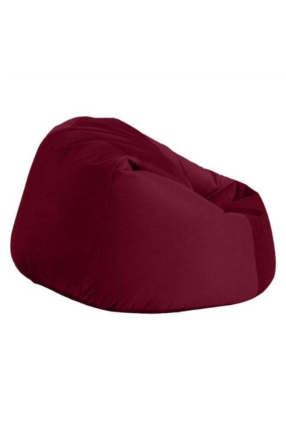soufa dibaj-Naya | Velvet Bean Bag Chair with Filing EPS Beads 120x90x70 cm - Burgundy 3